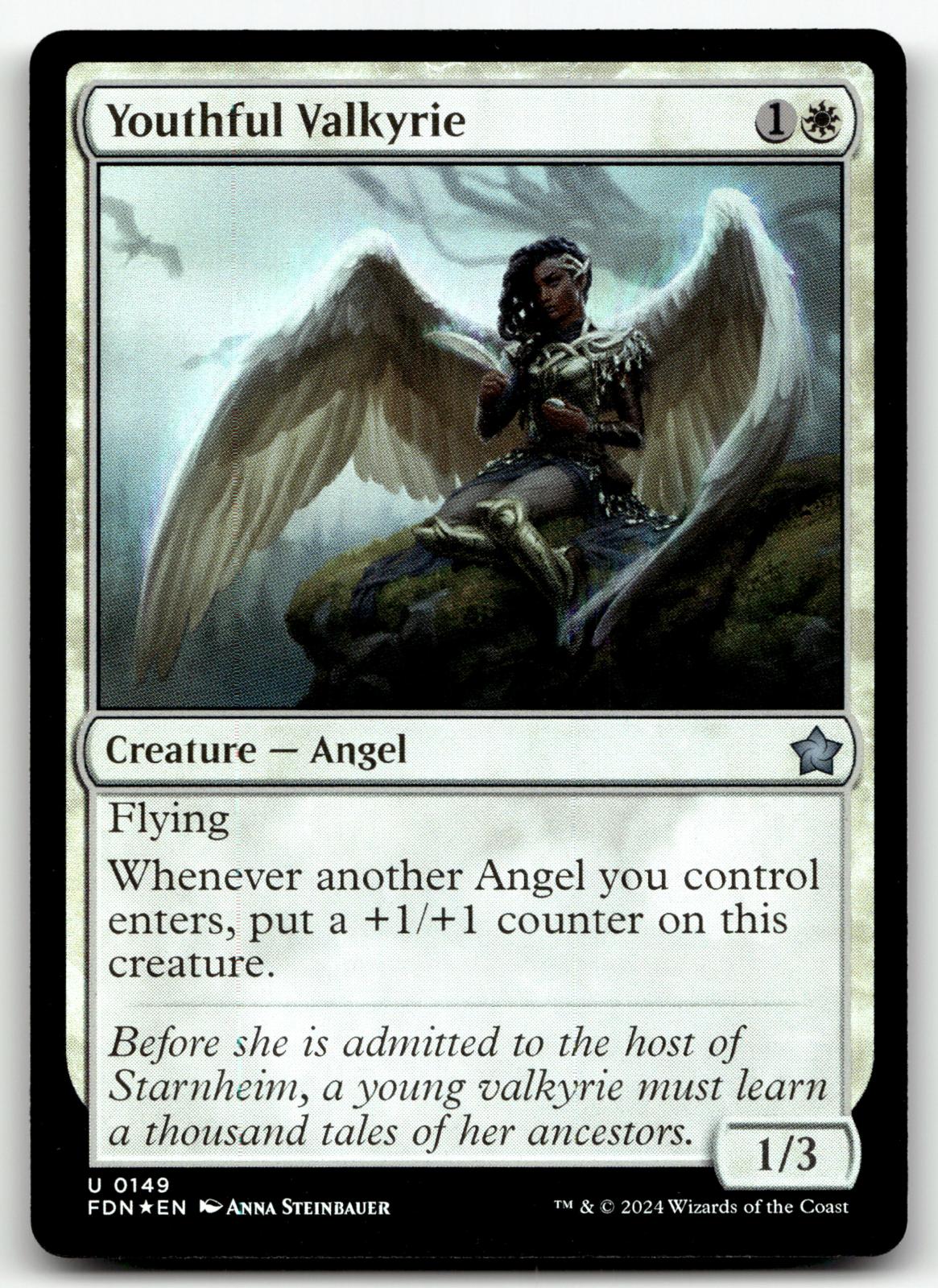Youthful Valkyrie 149 Uncommon Foundations Magic: The Gathering Foil Near Mint