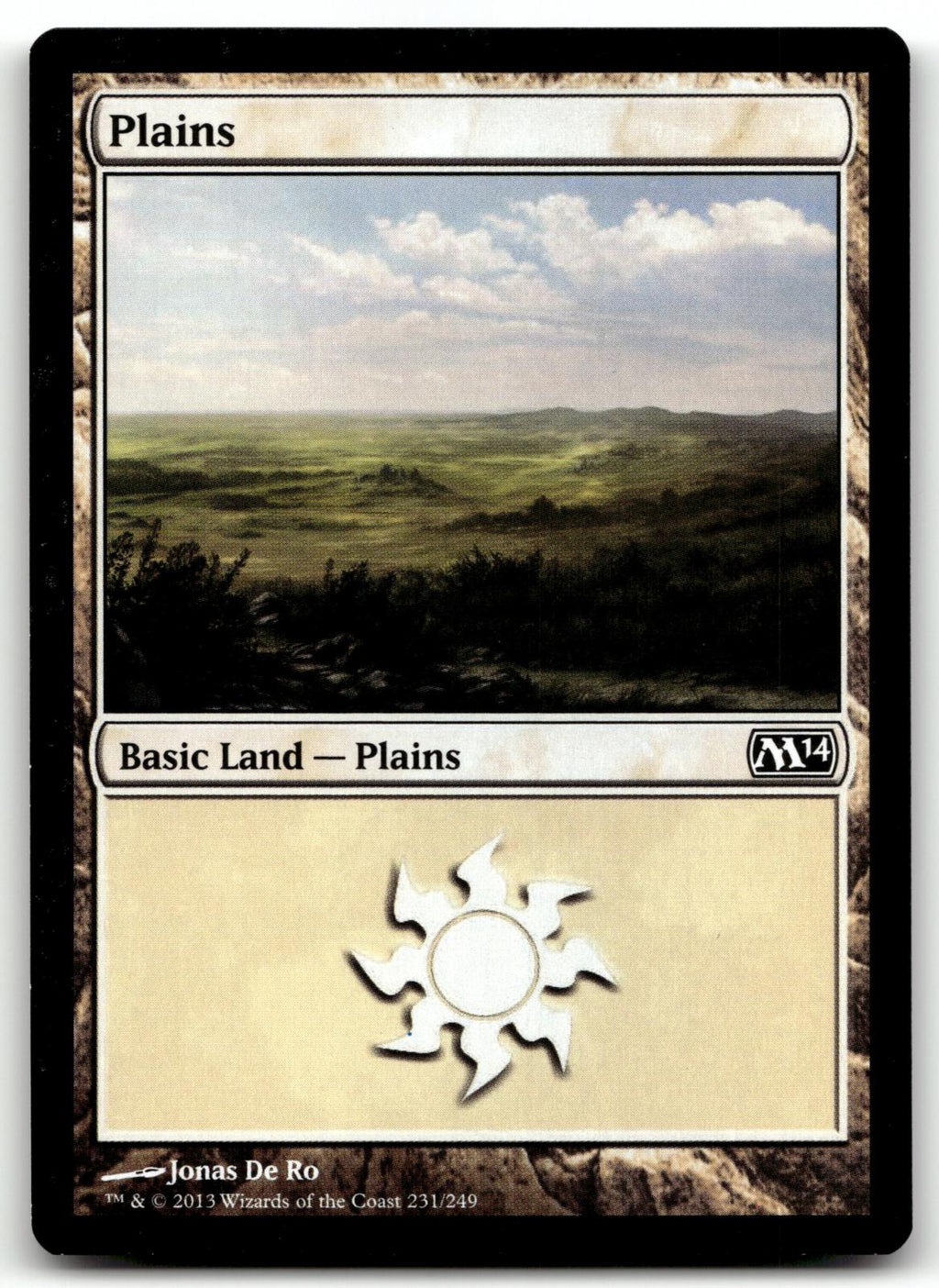 Plains (231) 231 Land Magic 2014 (M14) Magic: The Gathering Near Mint