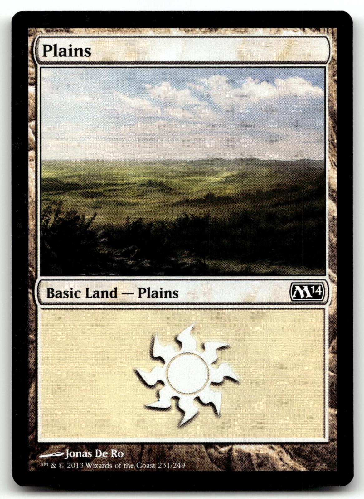Plains (231) 231 Land Magic 2014 (M14) Magic: The Gathering Near Mint