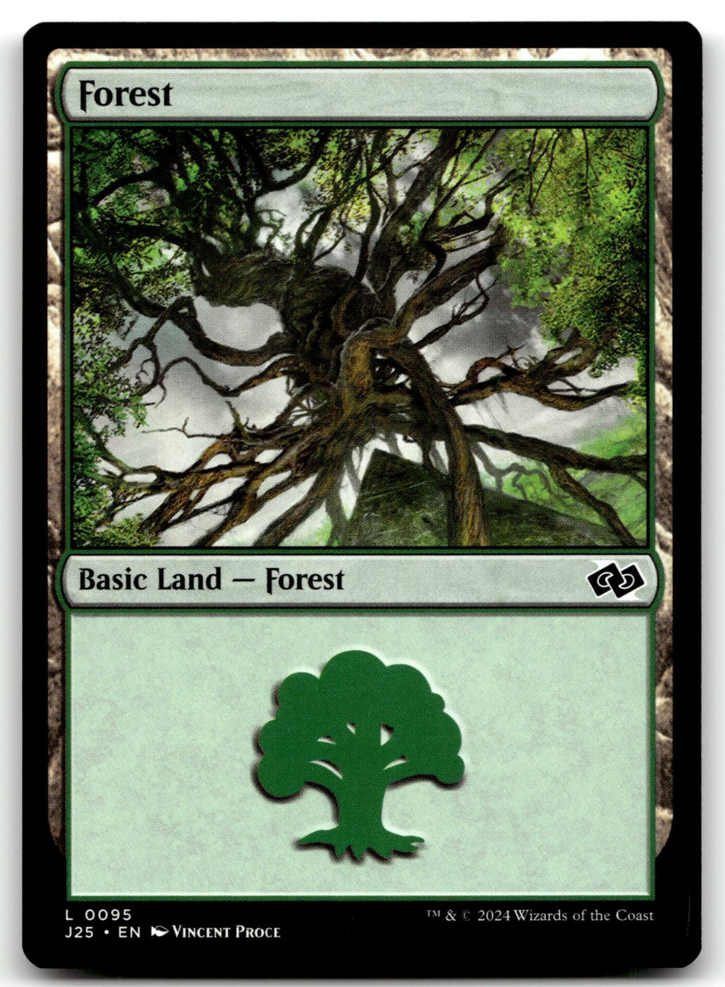 Forest (0095) 95 Land Foundations Jumpstart Magic: The Gathering Near Mint