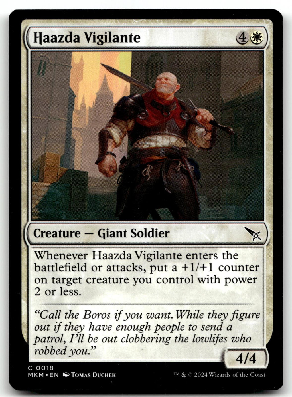 Haazda Vigilante 18 Common Murders at Karlov Manor Magic: The Gathering NM