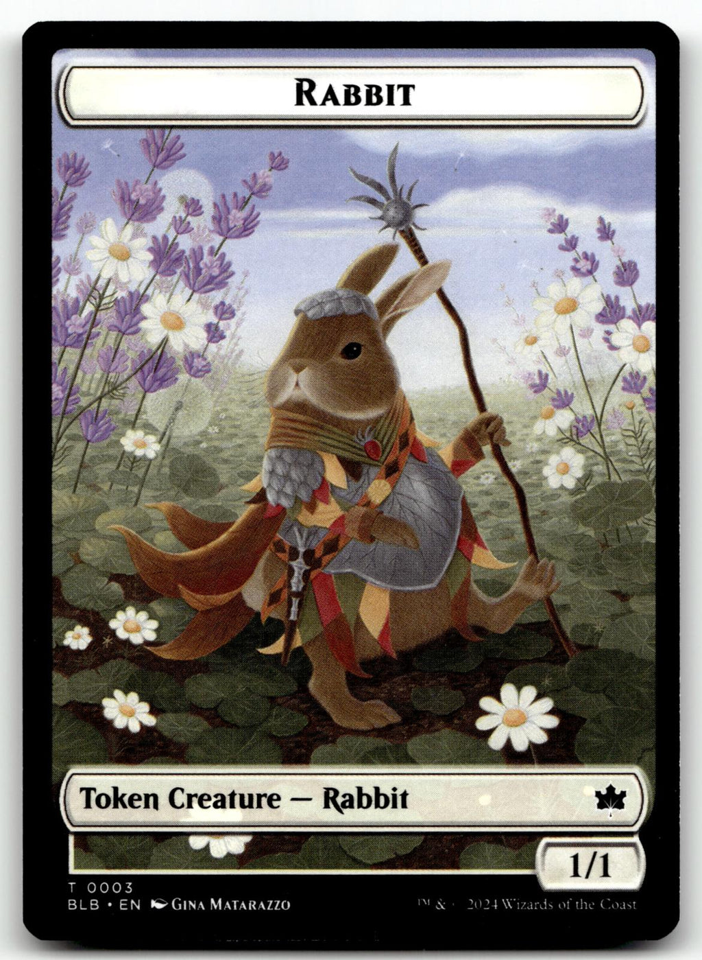 Rabbit Token 3 Token Bloomburrow Magic: The Gathering Near Mint