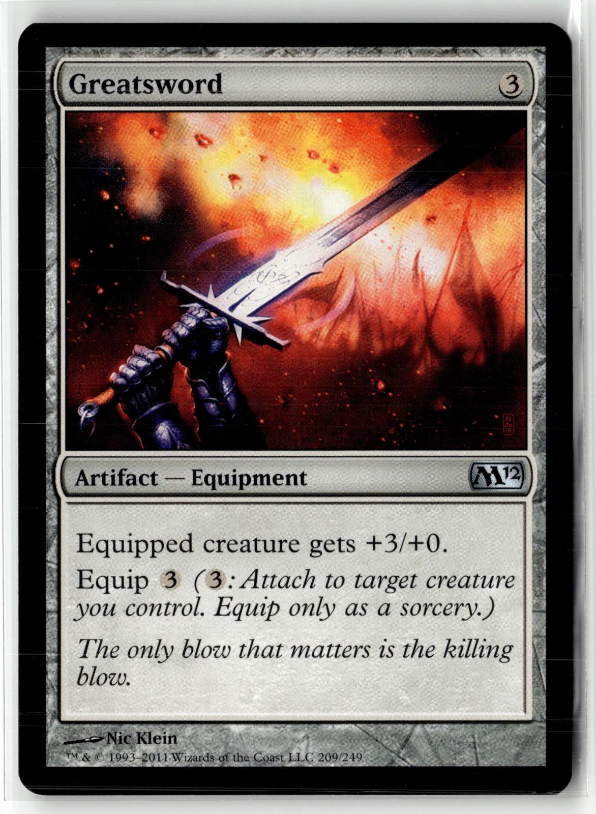 Greatsword 209 Uncommon Magic 2012 (M12) Magic: The Gathering Near Mint