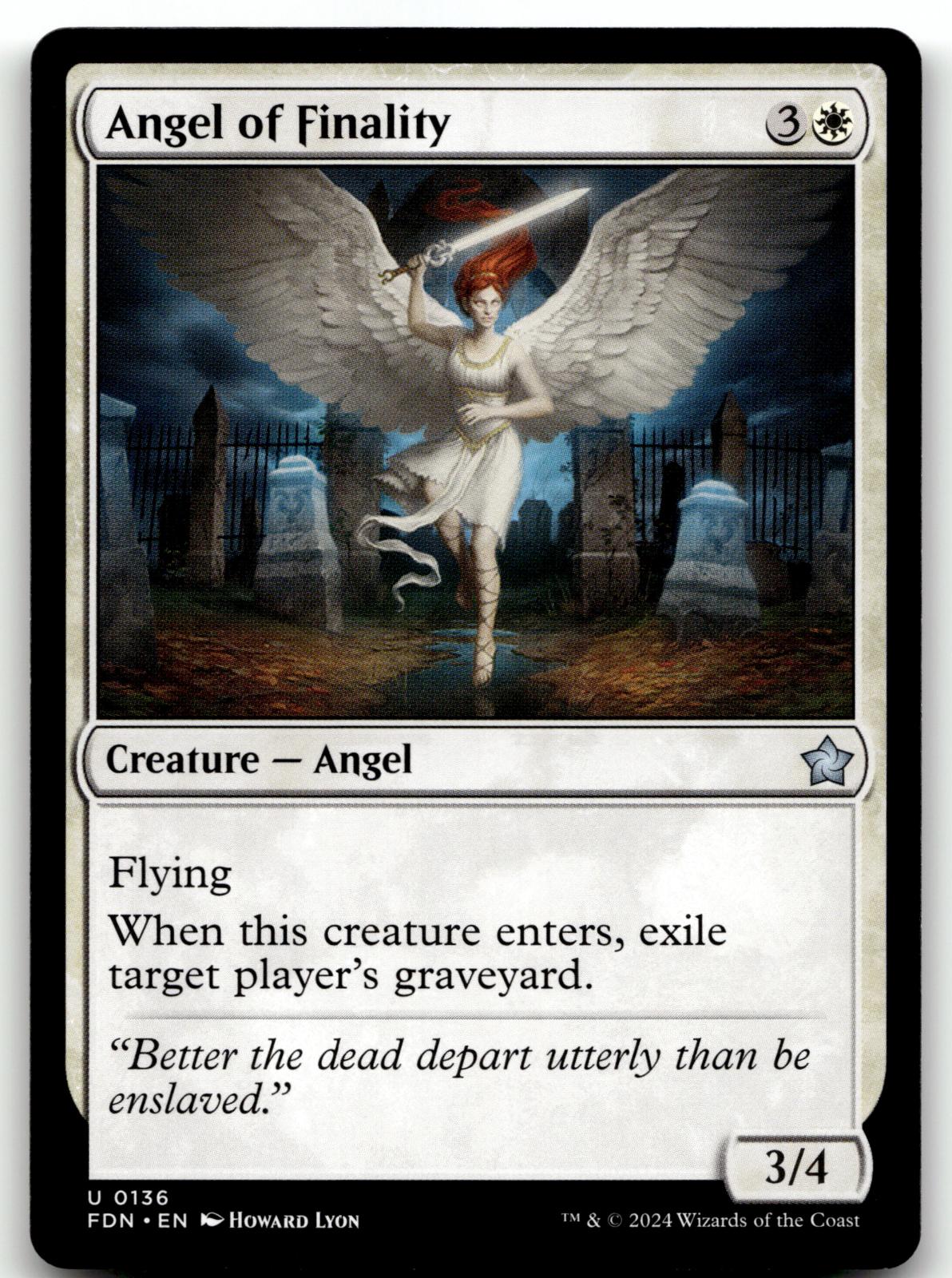Angel of Finality 136 Uncommon Foundations Magic: The Gathering Near Mint