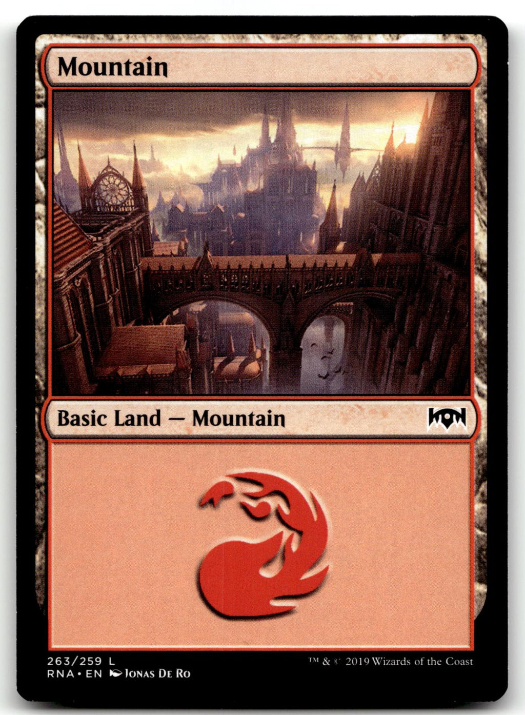 Mountain 263 Land Ravnica Allegiance Magic: The Gathering Near Mint