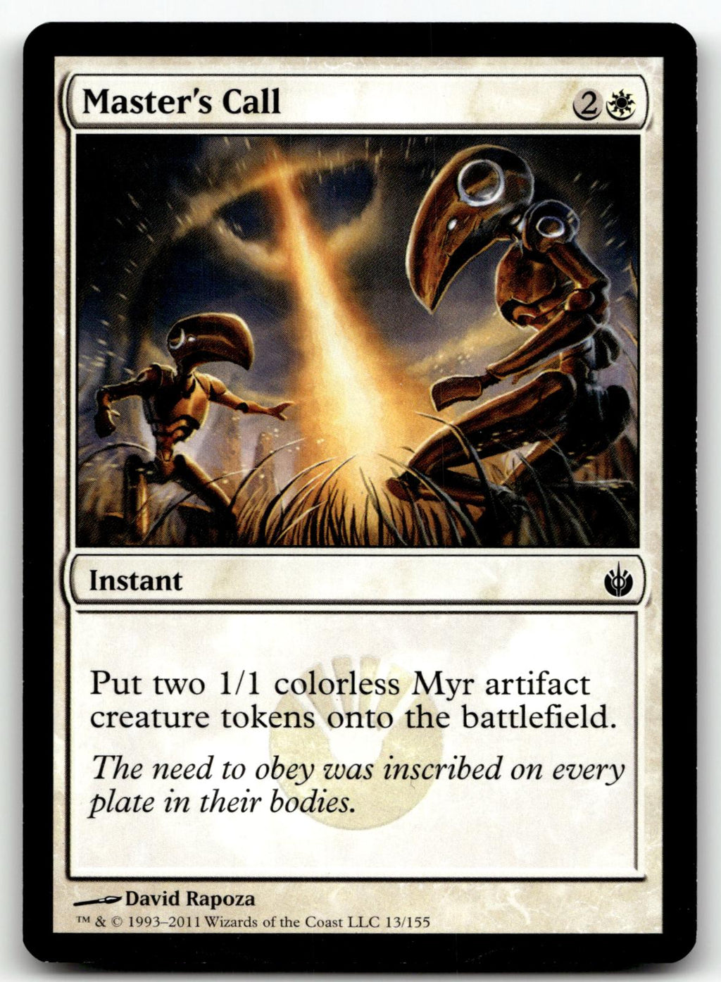 Master's Call 13 Common Mirrodin Besieged Magic: The Gathering Near Mint