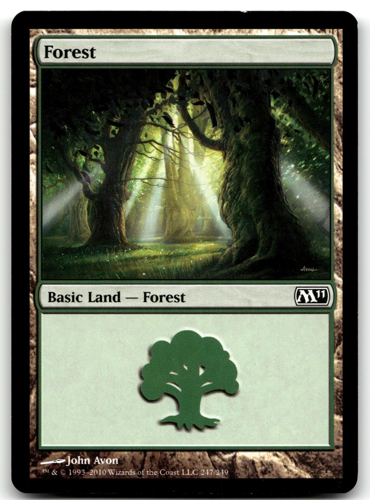 Forest (247) 247 Land Magic 2011 (M11) Magic: The Gathering Near Mint