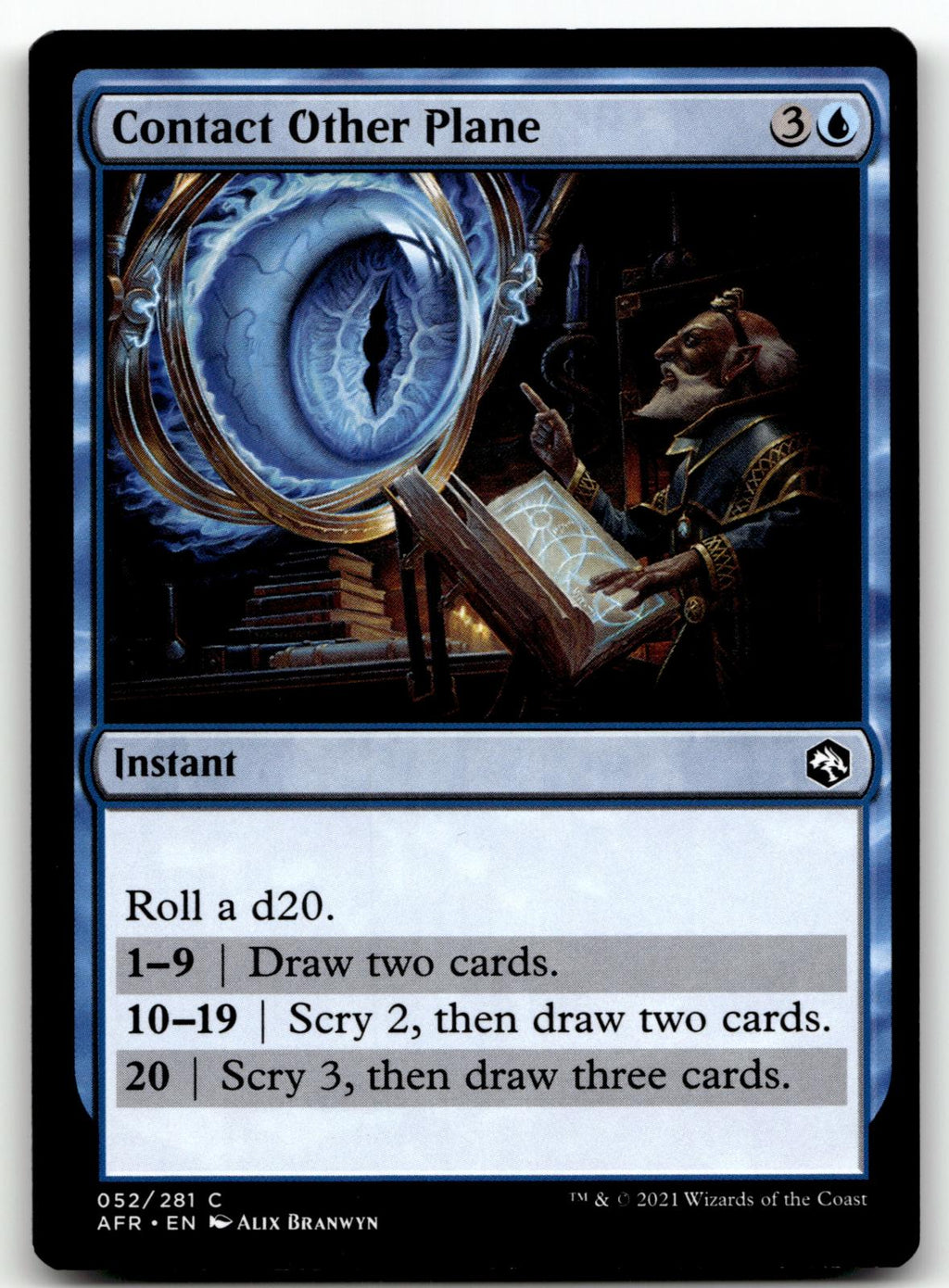 Contact Other Plane 52 Adventures in the Forgotten Realms Magic: The Gathering NM