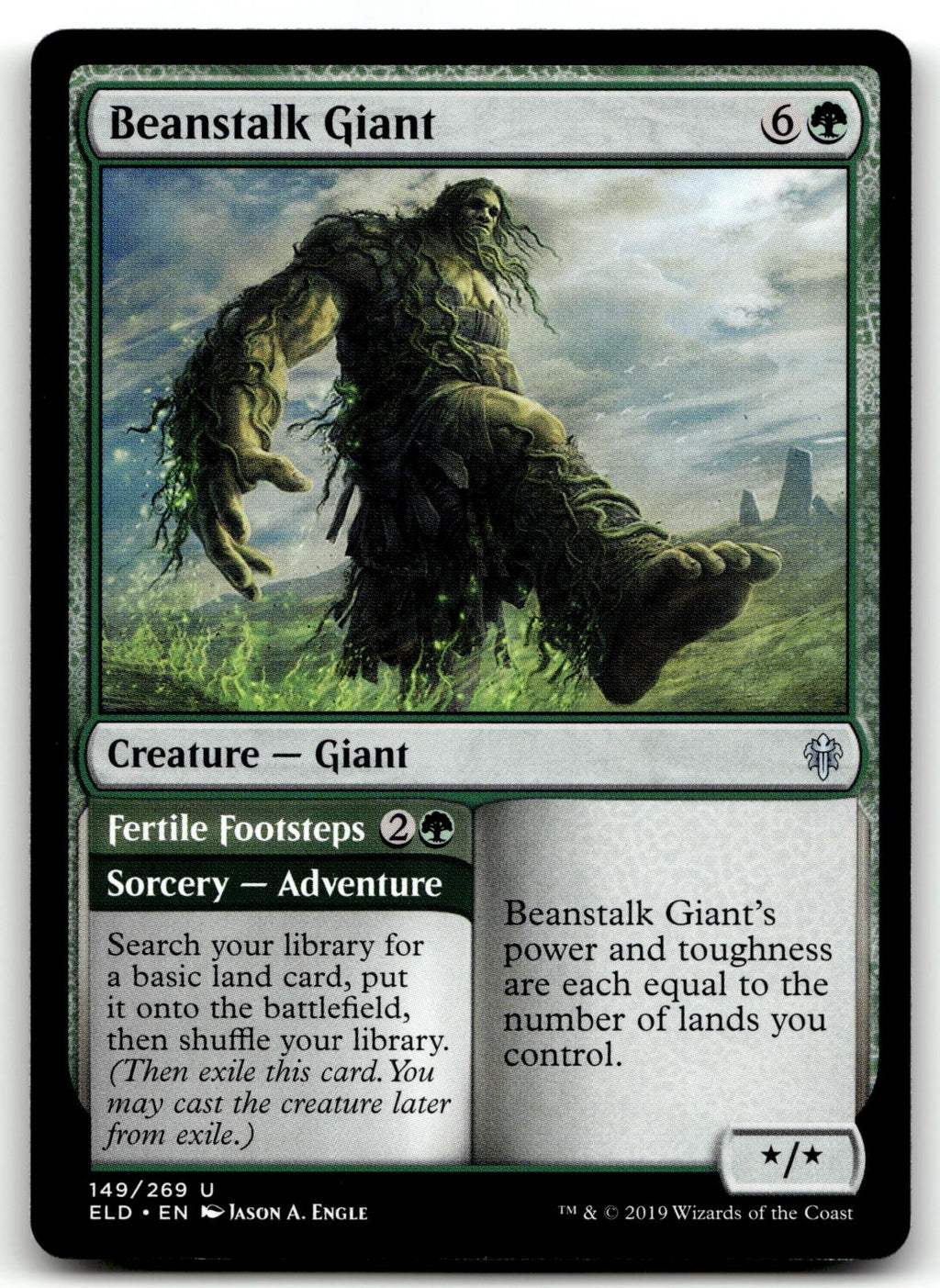 Beanstalk Giant 149 Uncommon Throne of Eldraine Magic: The Gathering Near Mint