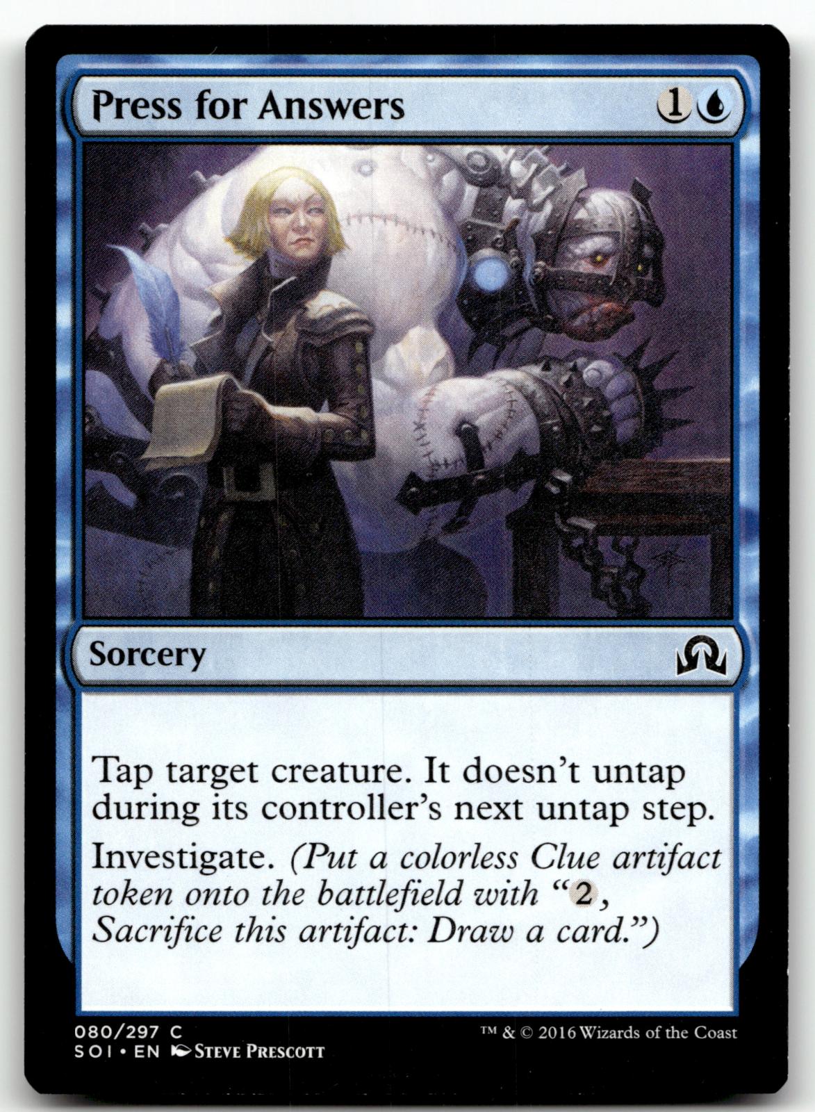 Press for Answers 80 Common Shadows over Innistrad Magic: The Gathering NM