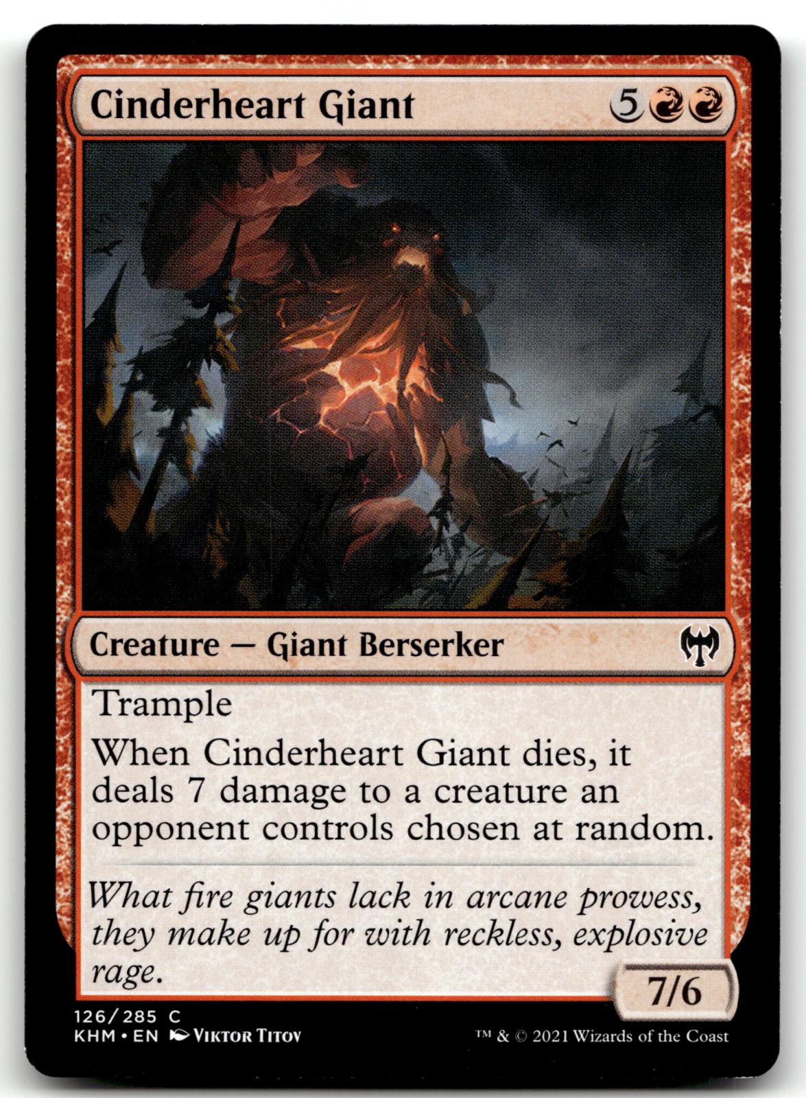 Cinderheart Giant 126 Common Kaldheim Magic: The Gathering Near Mint