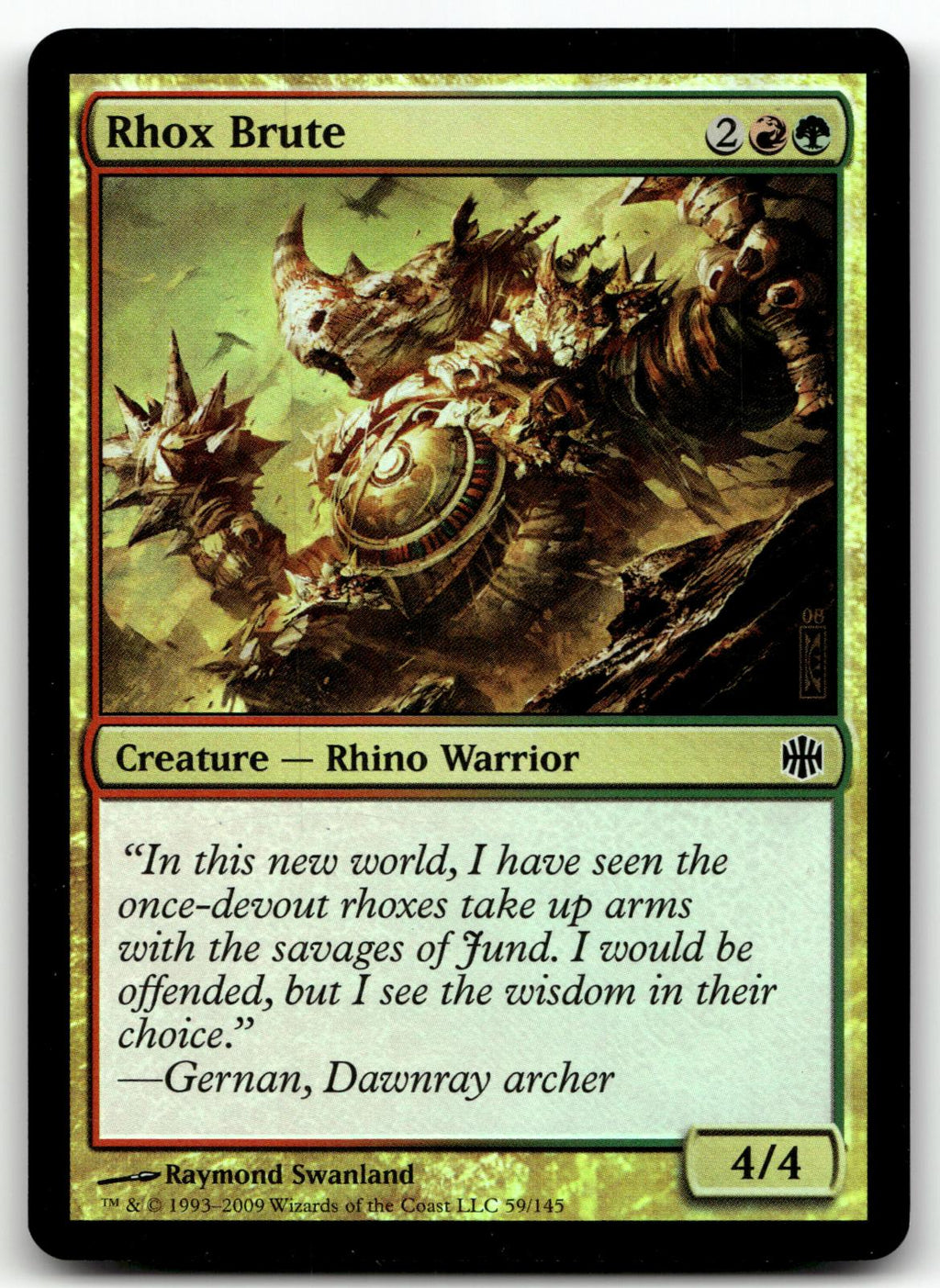 Rhox Brute 59 Common Alara Reborn Magic: The Gathering Foil Near Mint