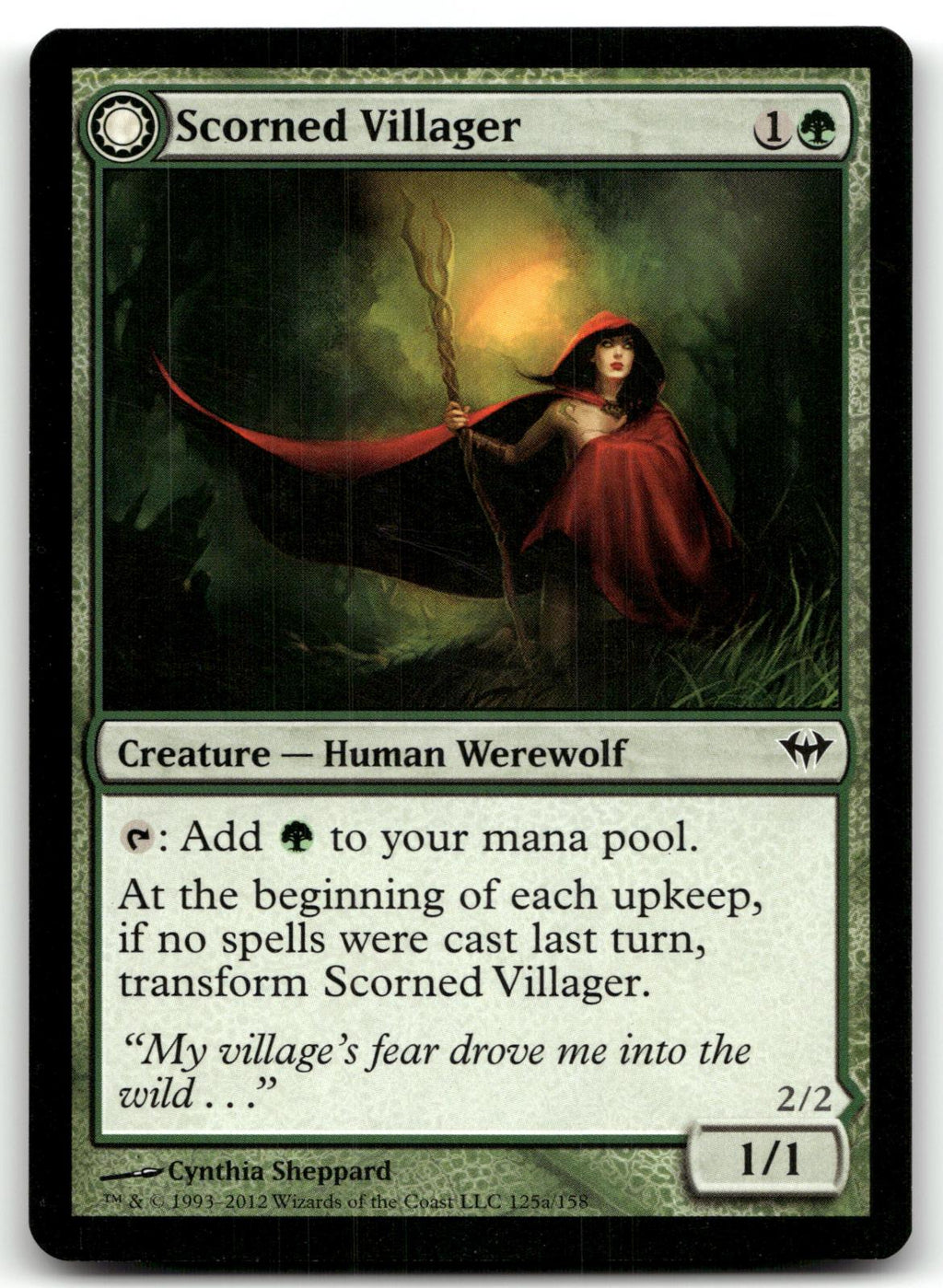 Scorned Villager 125 Common Dark Ascension Magic: The Gathering Near Mint