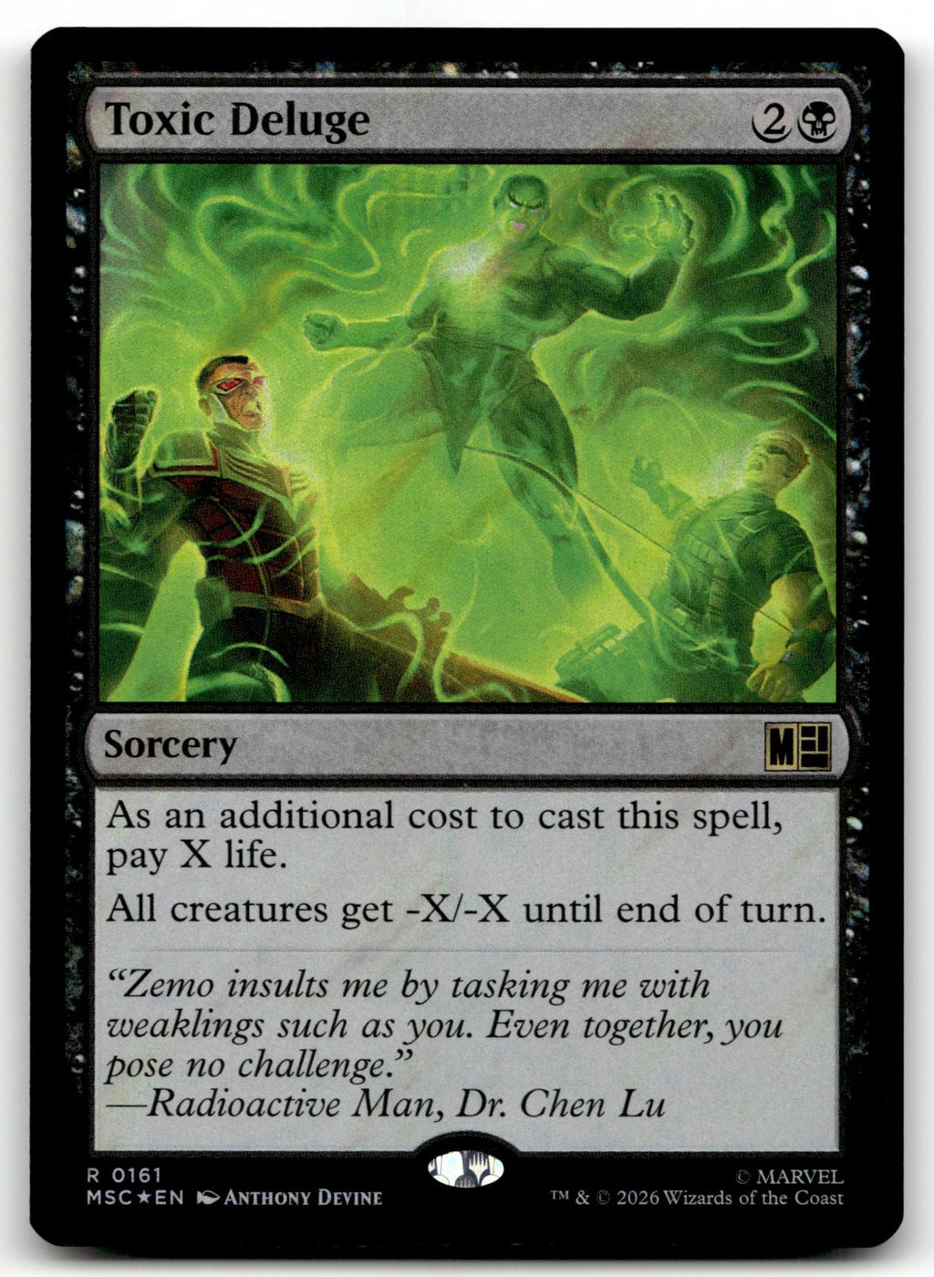 Toxic Deluge (Surge Foil) 161 Holo Commander: Marvel Super Heroes Magic: 