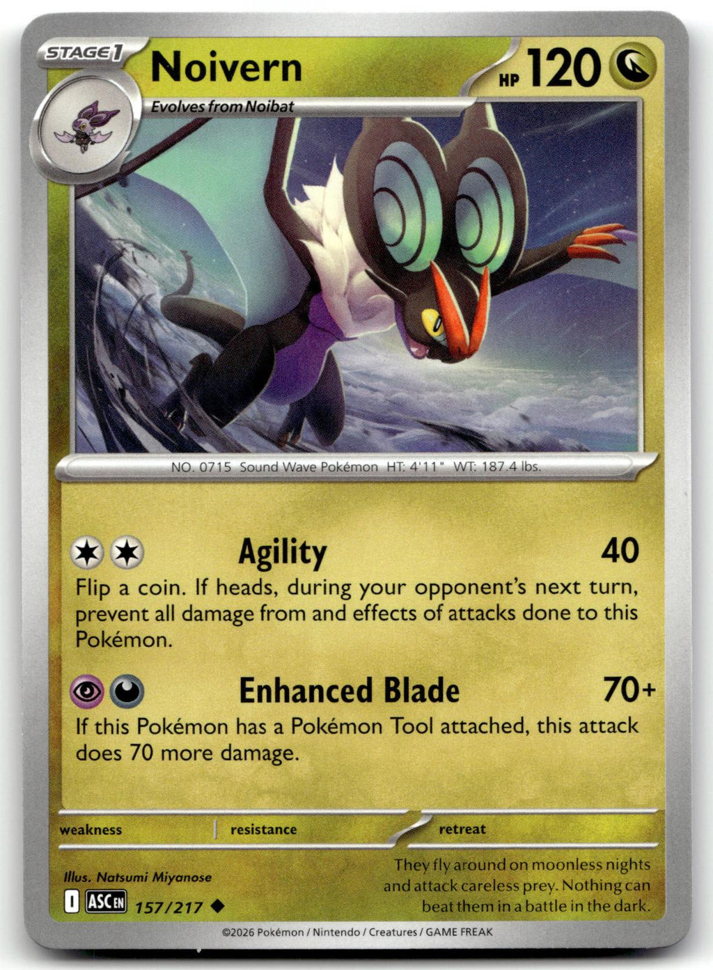 Noivern 157/217 Uncommon Ascended Heroes Pokemon Near Mint