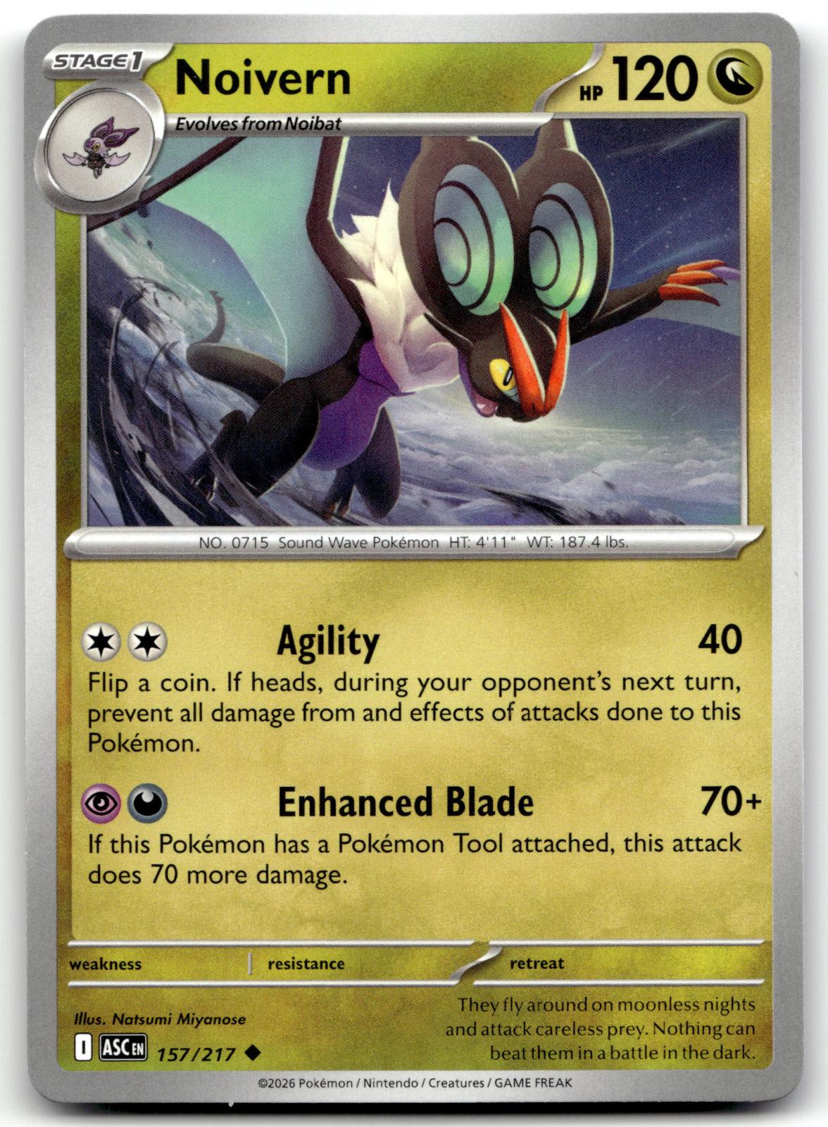 Noivern 157/217 Uncommon Ascended Heroes Pokemon Near Mint