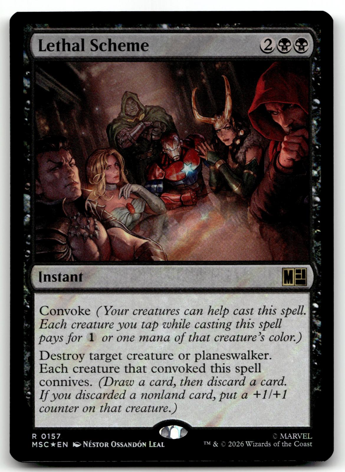 Lethal Scheme 157 Rare Commander: Marvel Super Heroes Magic: The Gathering NM