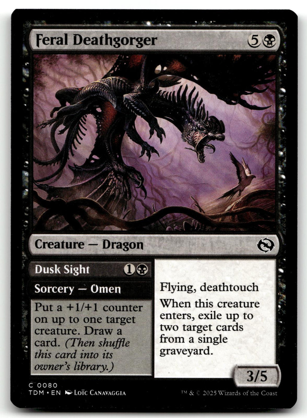 Feral Deathgorger 80 Common Tarkir: Dragonstorm Magic: The Gathering Near Mint