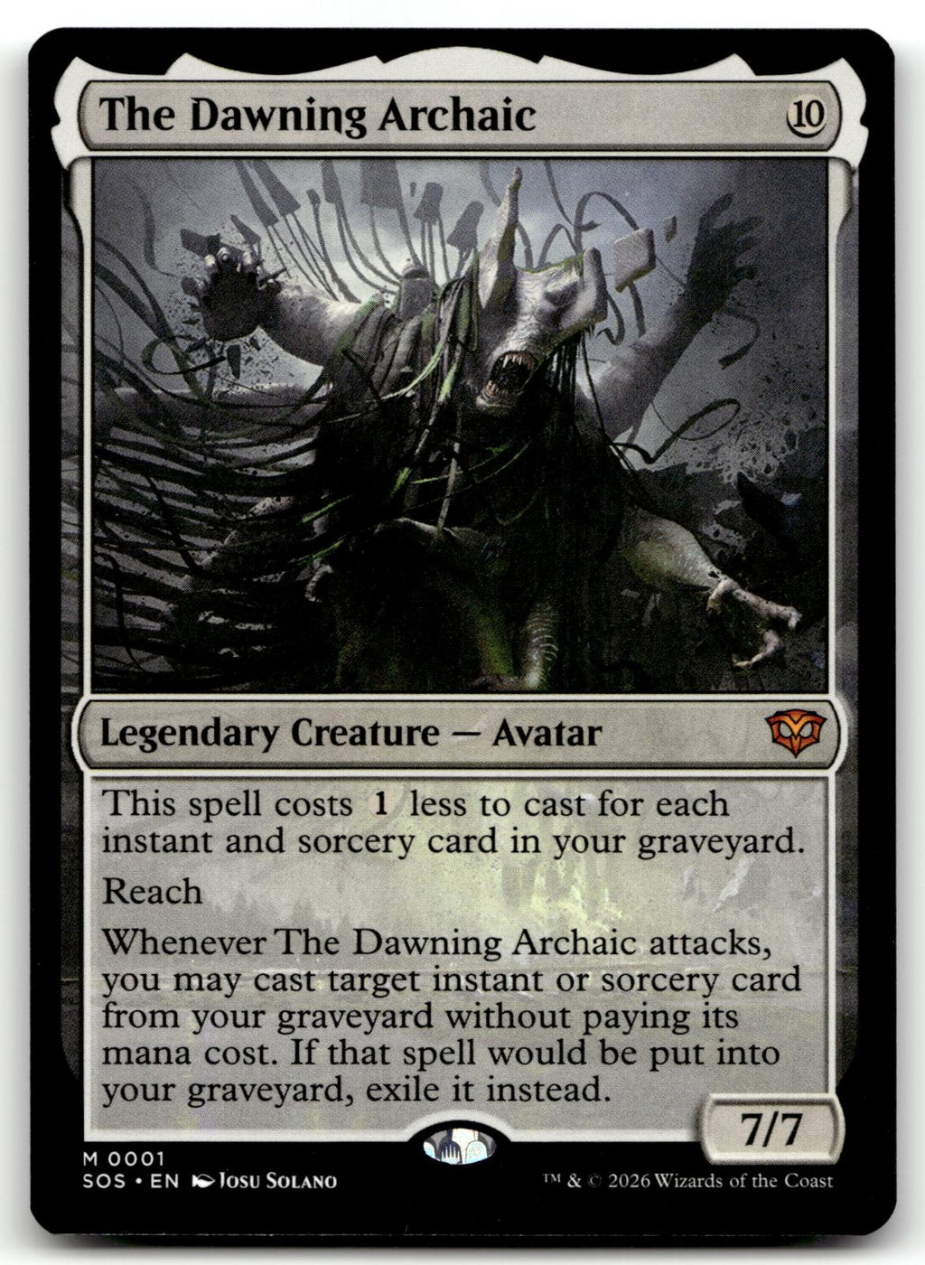 The Dawning Archaic 1 Mythic Secrets of Strixhaven Magic: The Gathering NM