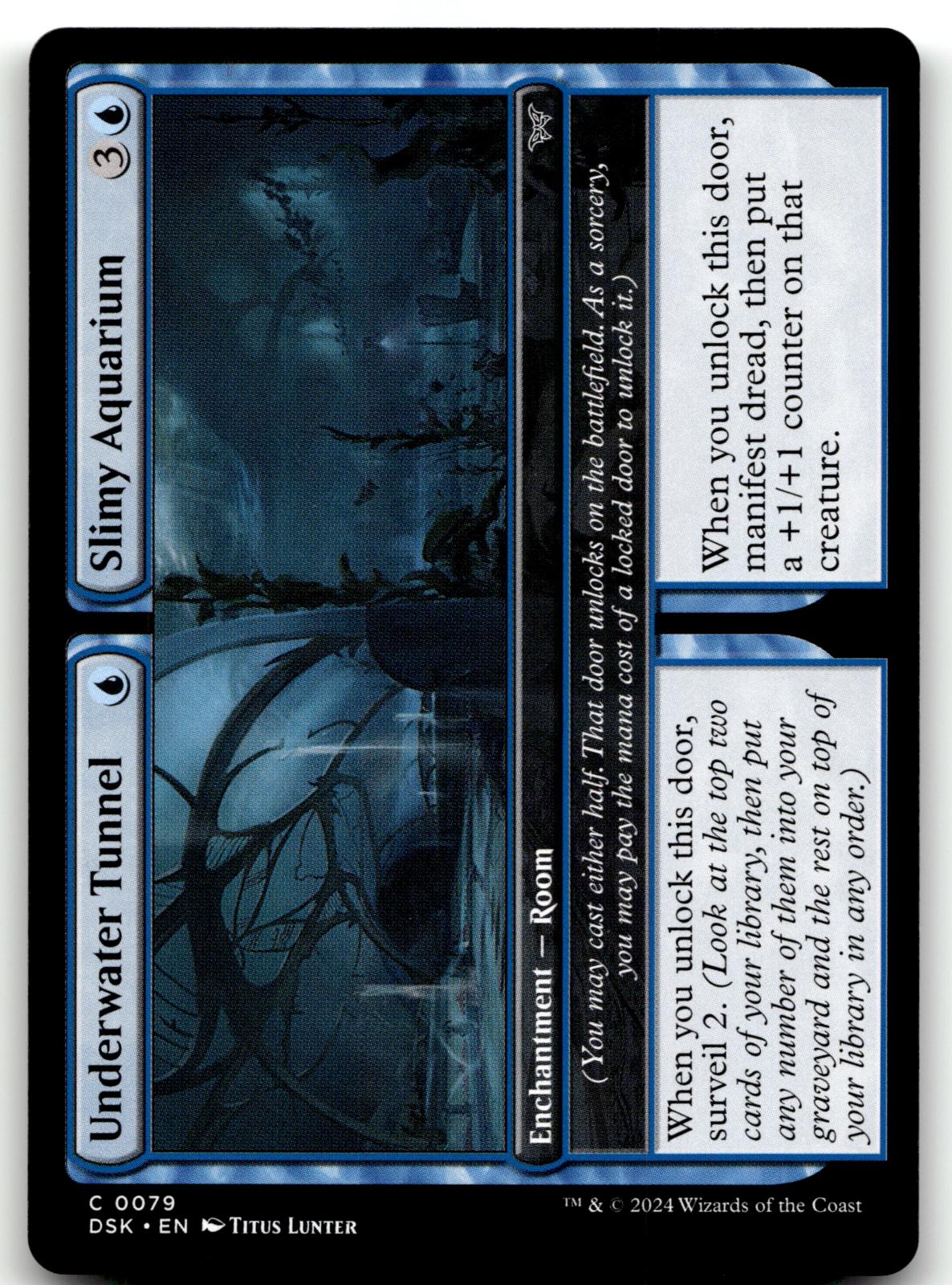 Underwater Tunnel // Slimy Aquarium 79 Duskmourn: House of Horror Magic: The Gathering NM