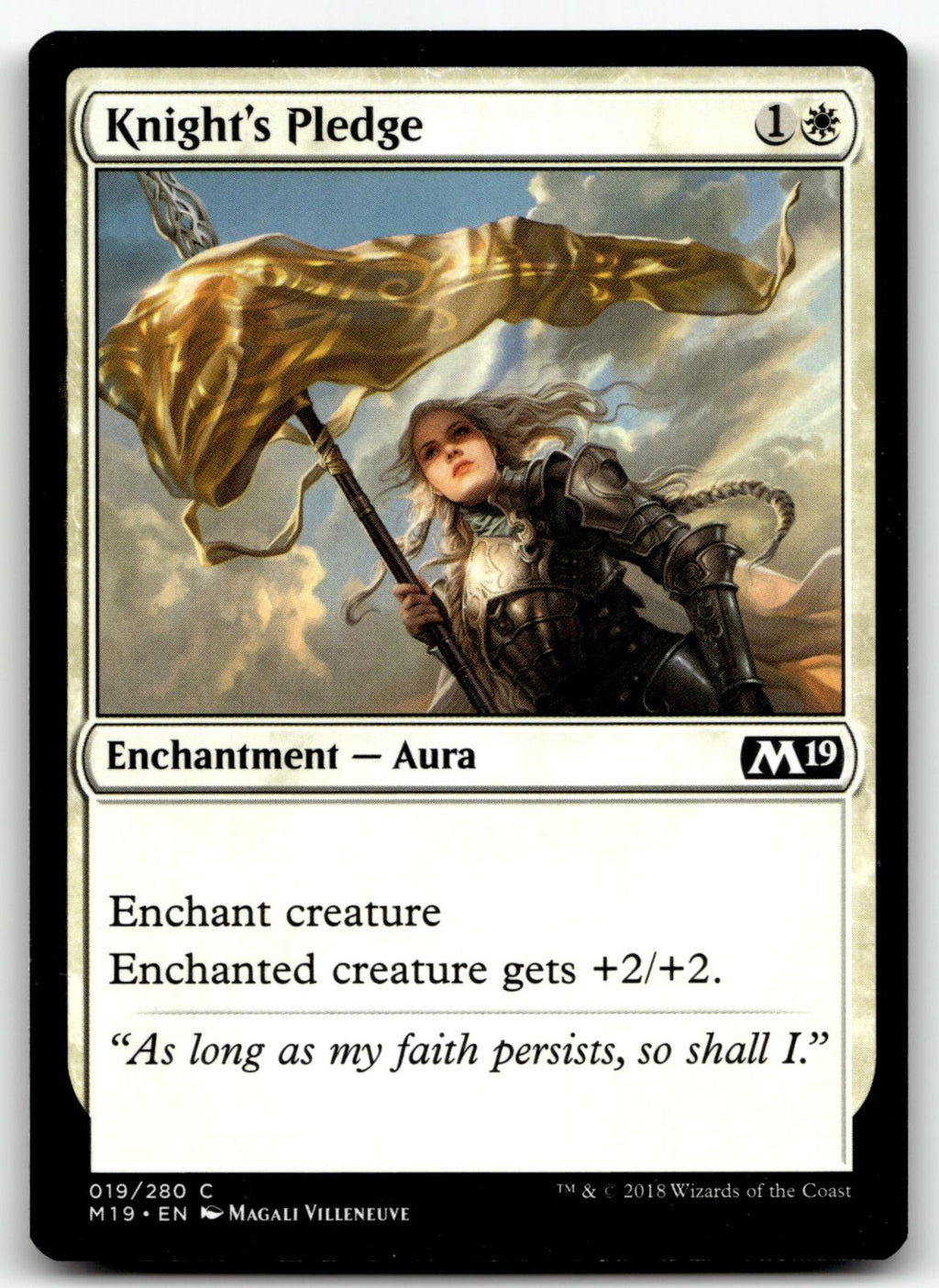 Knight's Pledge 19 Common Core Set 2019 Magic: The Gathering Near Mint
