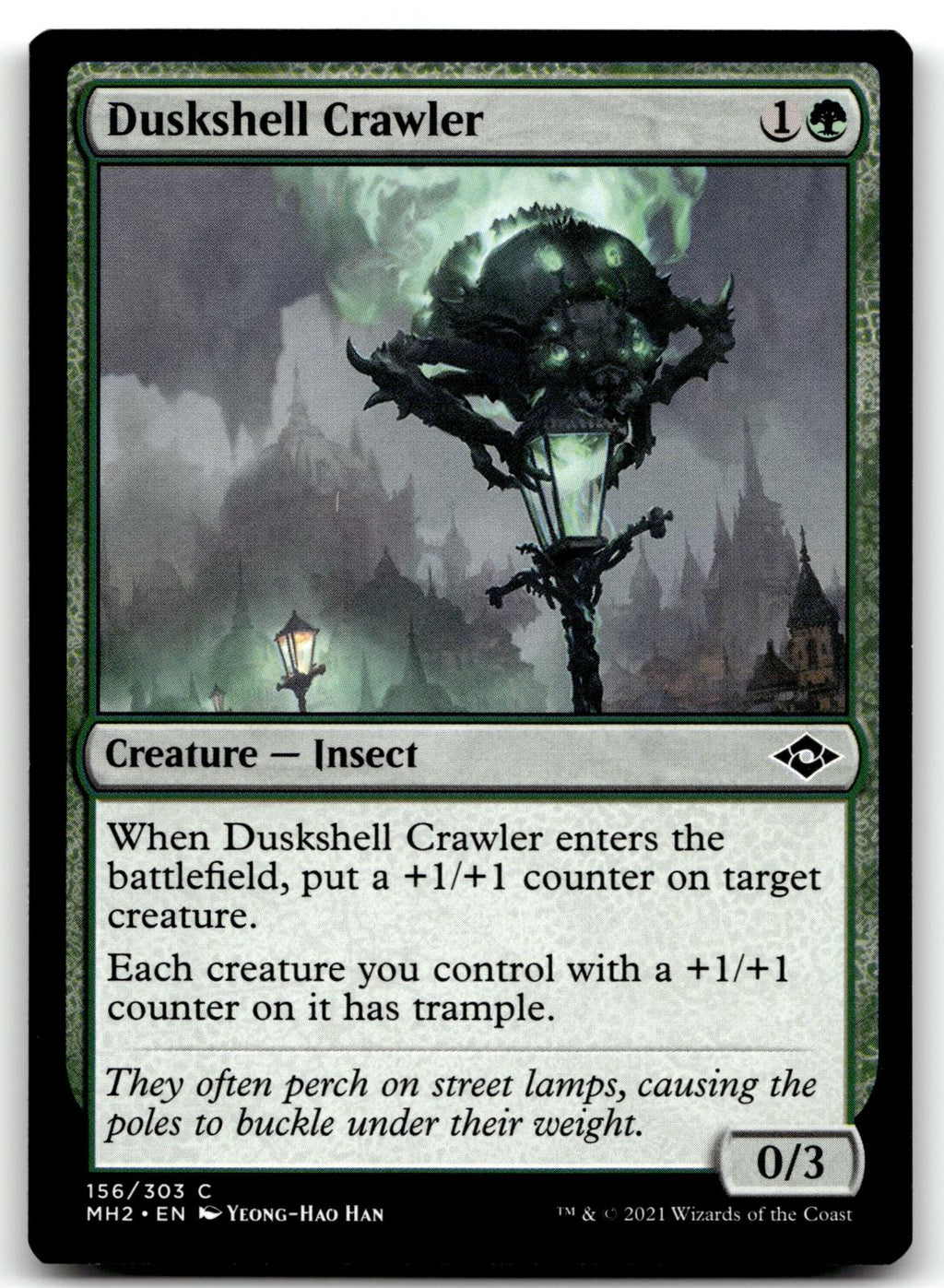 Duskshell Crawler 156 Common Modern Horizons 2 Magic: The Gathering Near Mint