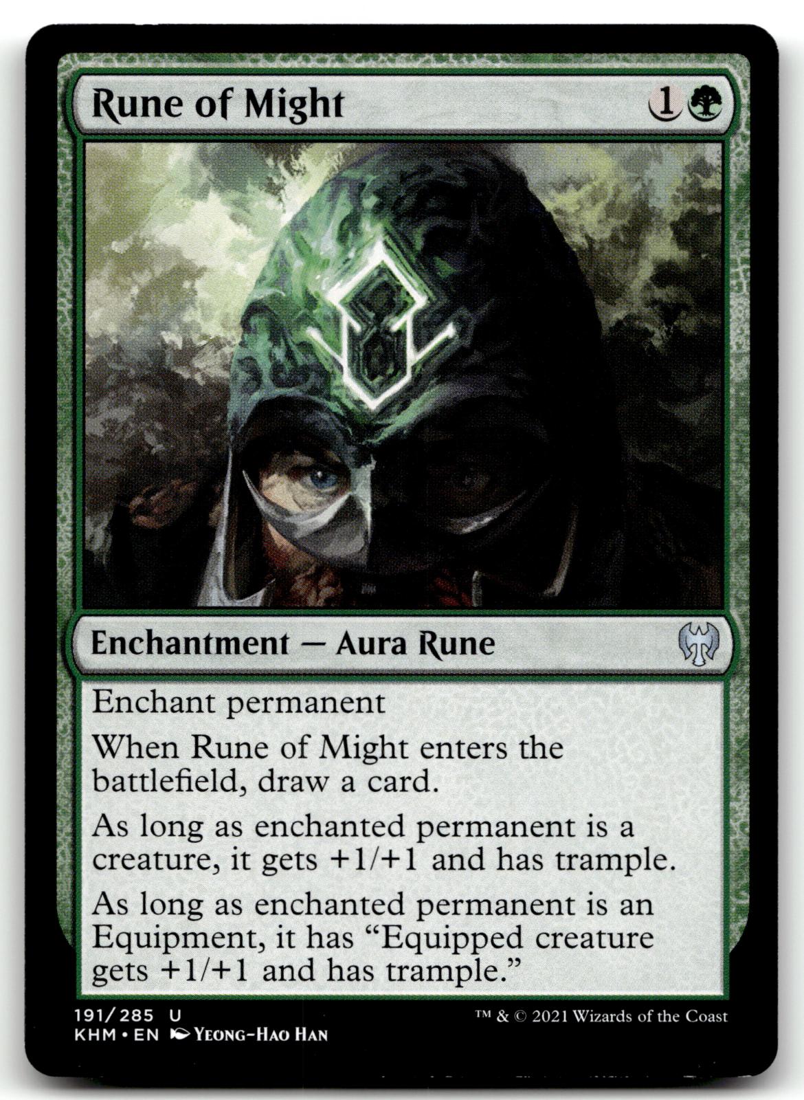 Rune of Might 191 Uncommon Kaldheim Magic: The Gathering Near Mint