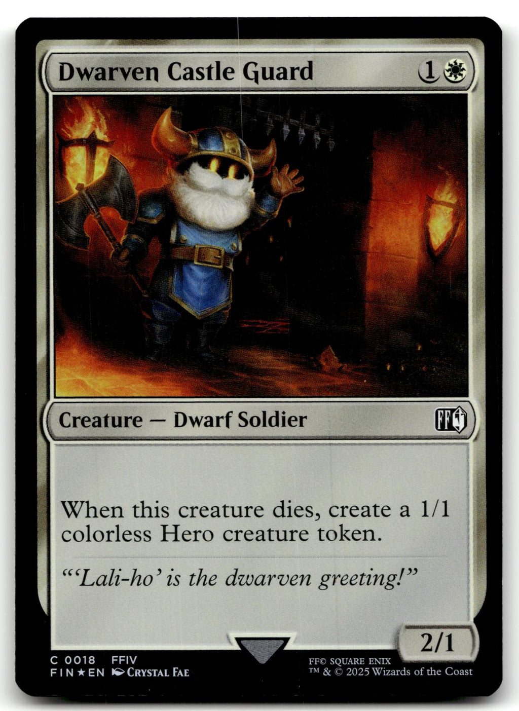 Dwarven Castle Guard 18 Common FINAL FANTASY Magic: The Gathering Foil Near Mint
