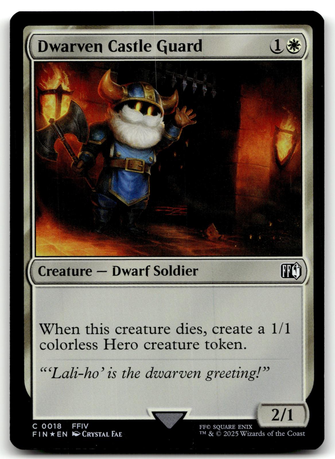 Dwarven Castle Guard 18 Common FINAL FANTASY Magic: The Gathering Foil Near Mint