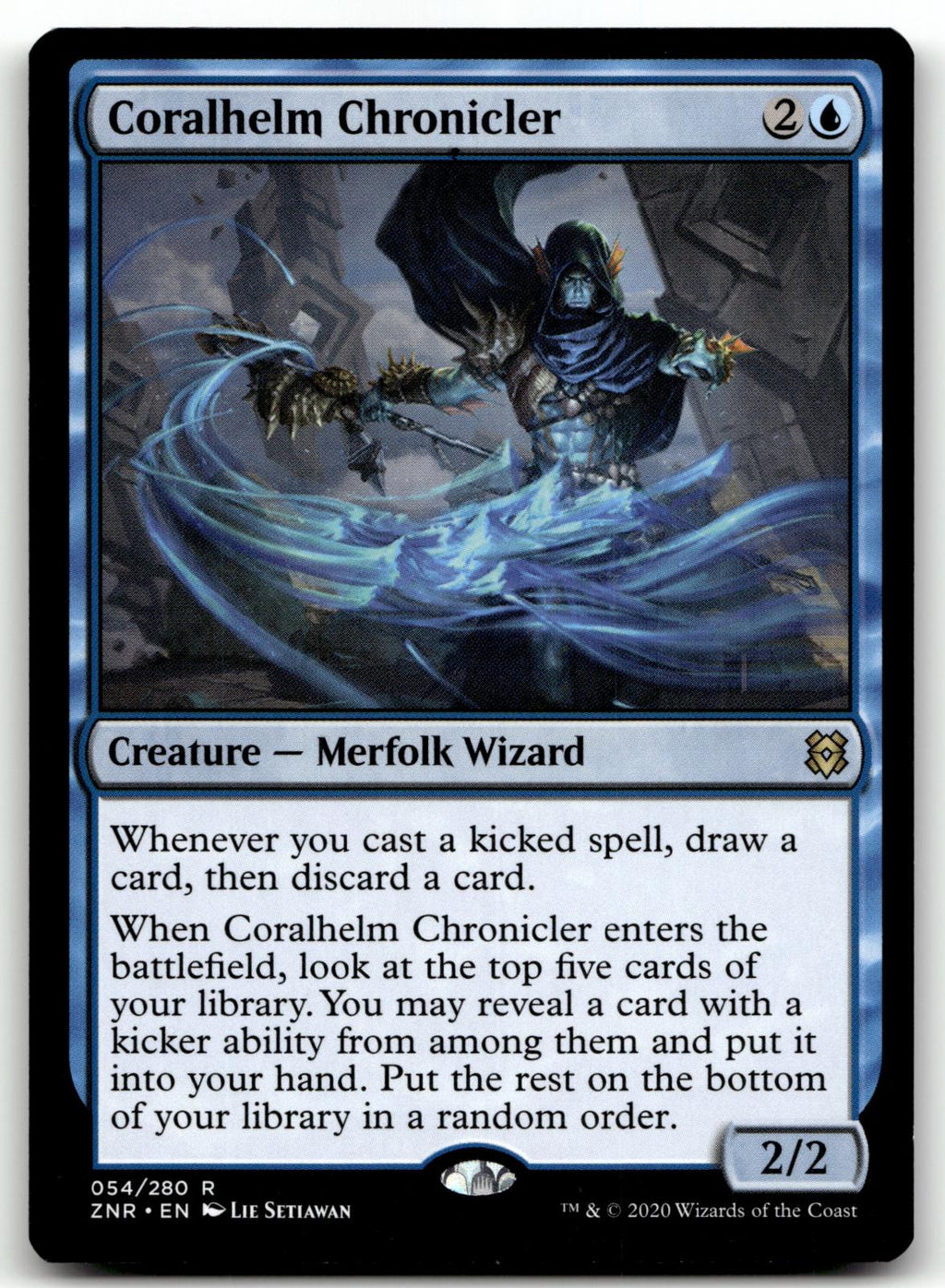 Coralhelm Chronicler 54 Rare Zendikar Rising Magic: The Gathering Near Mint