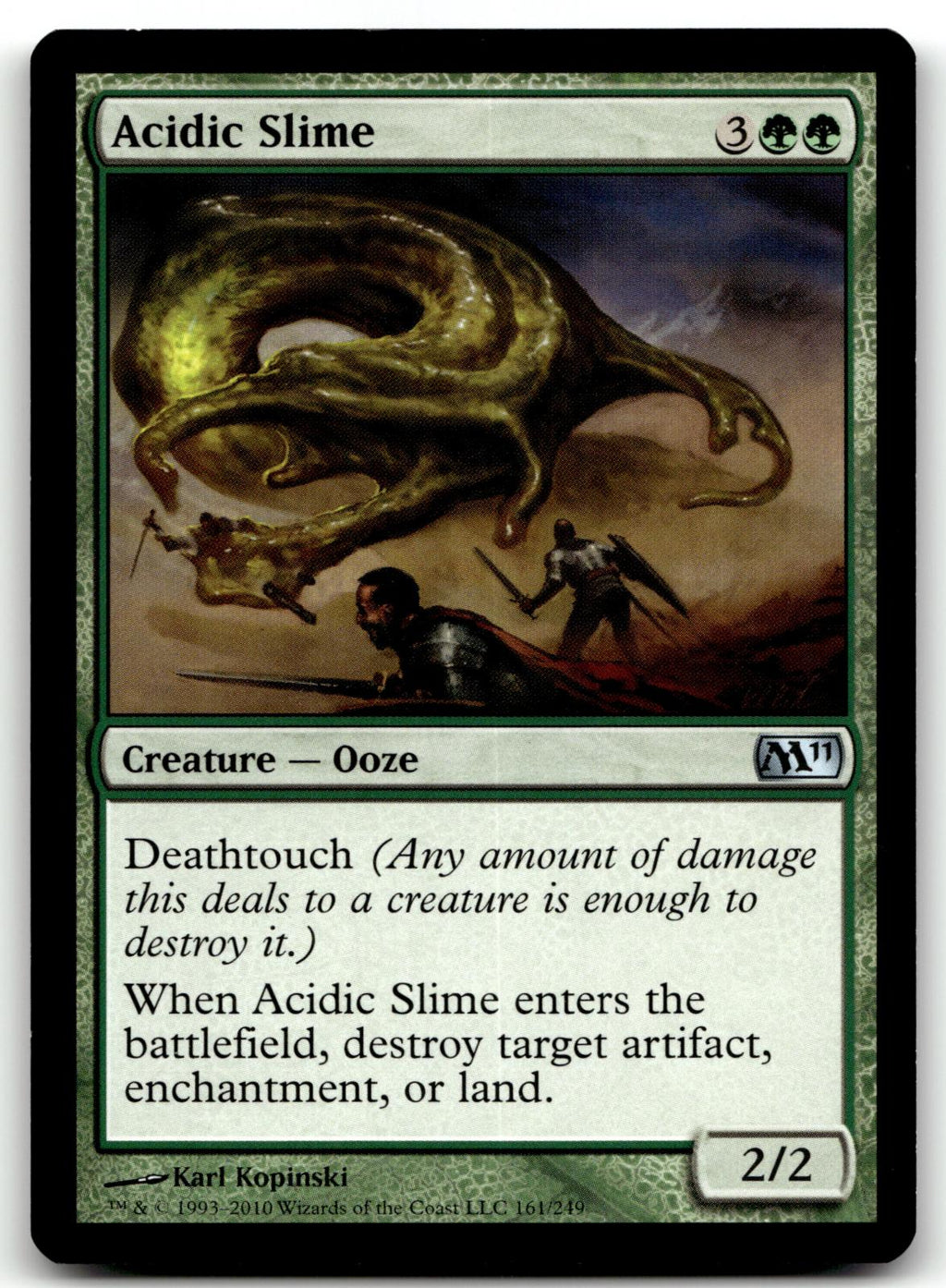 Acidic Slime 161 Uncommon Magic 2012 (M12) Magic: The Gathering Near Mint