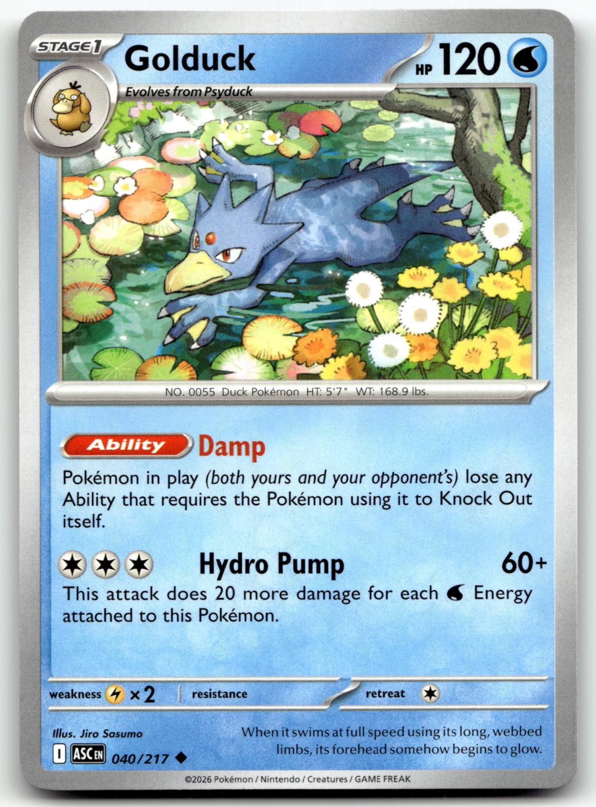 Golduck 040/217 Uncommon Ascended Heroes Pokemon Near Mint