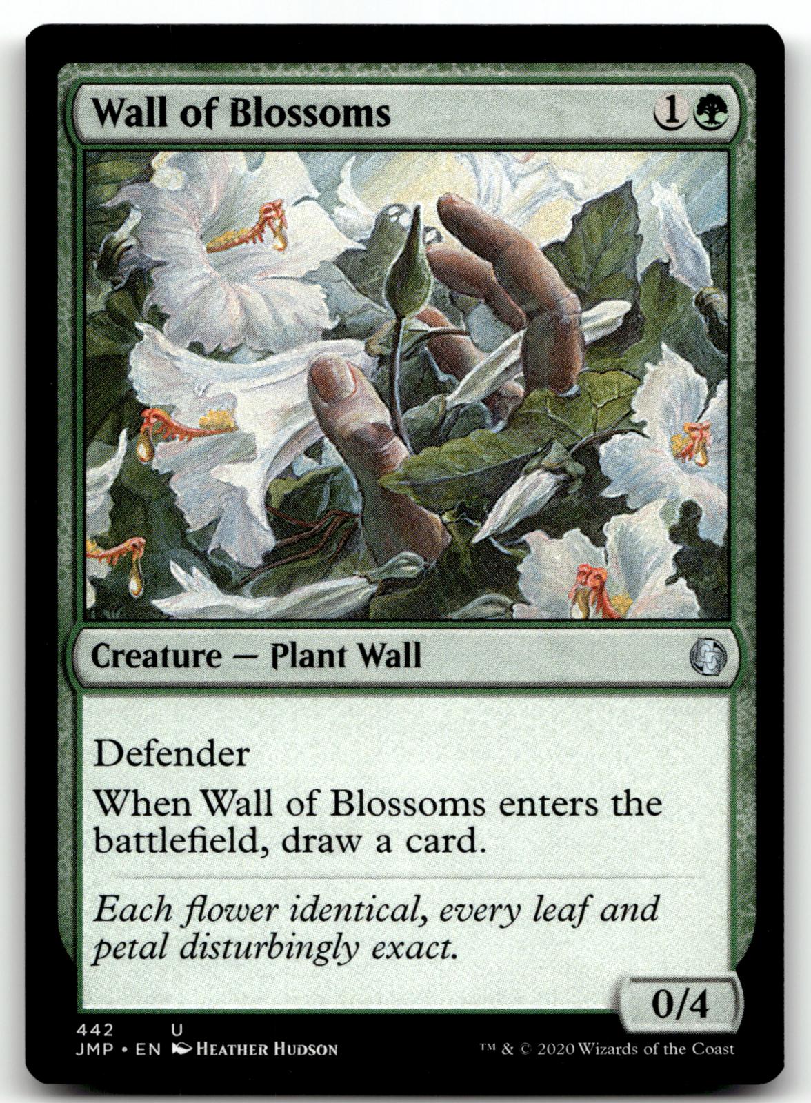 Wall of Blossoms 442 Uncommon Jumpstart Magic: The Gathering Near Mint