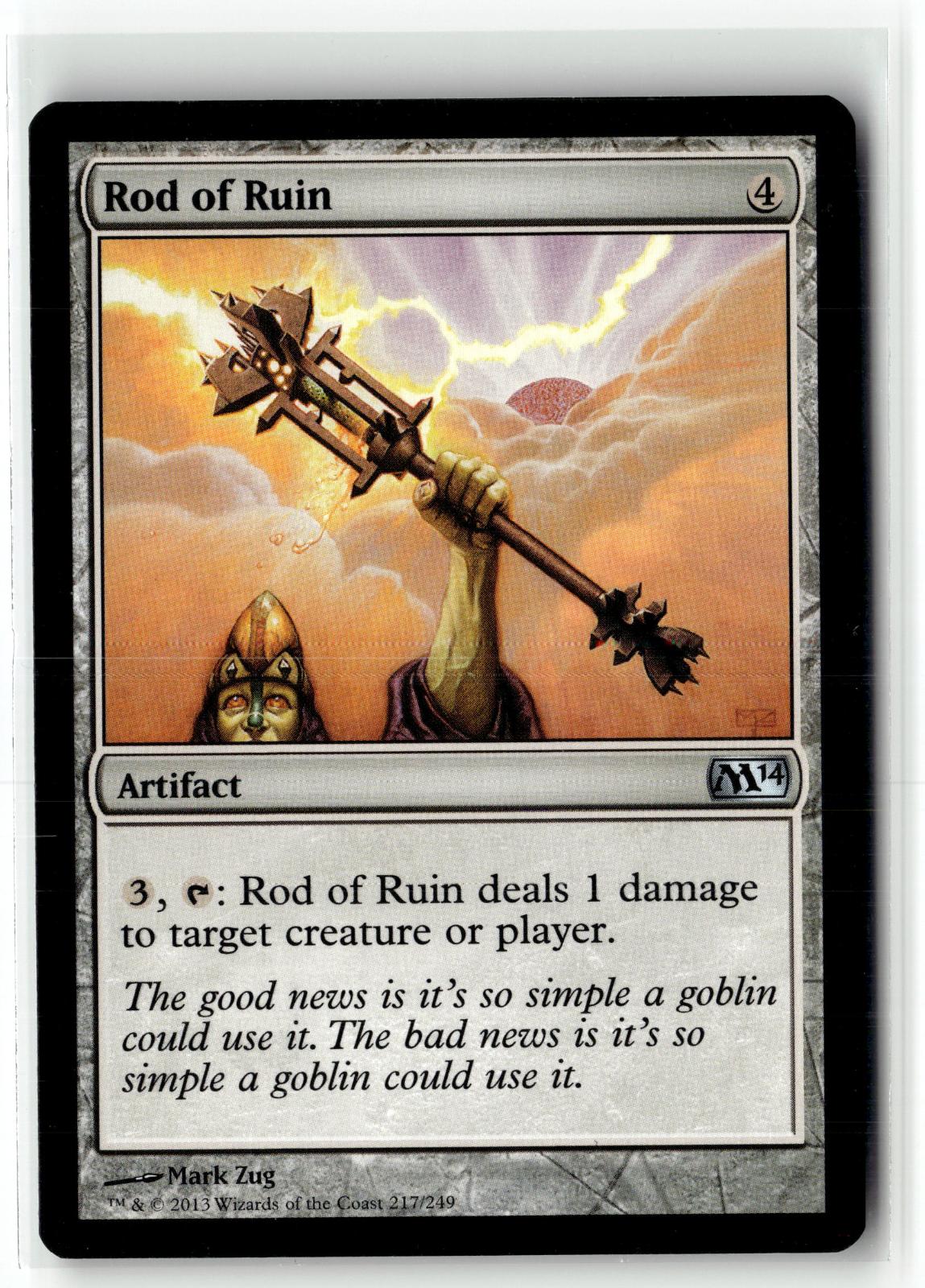 Rod of Ruin 217 Uncommon Magic 2014 (M14) Magic: The Gathering Near Mint