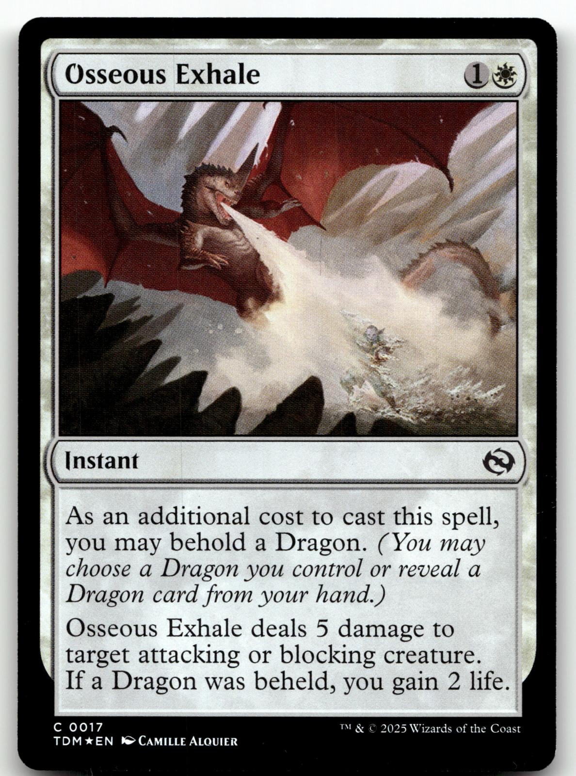 Osseous Exhale 17 Common Tarkir: Dragonstorm Magic: The Gathering Foil Near Mint