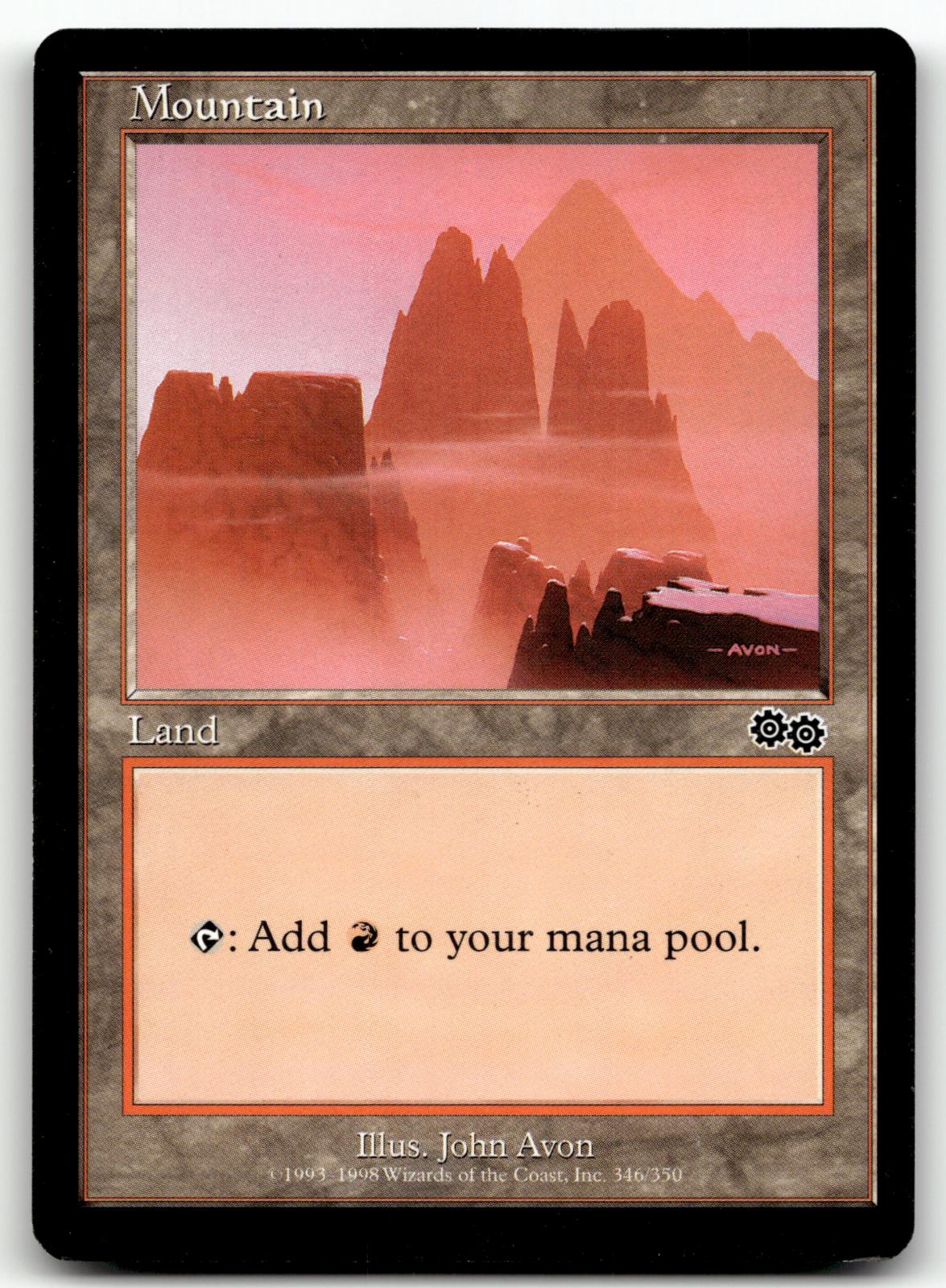 Mountain (346) 346 Land Urza's Saga Magic: The Gathering Near Mint