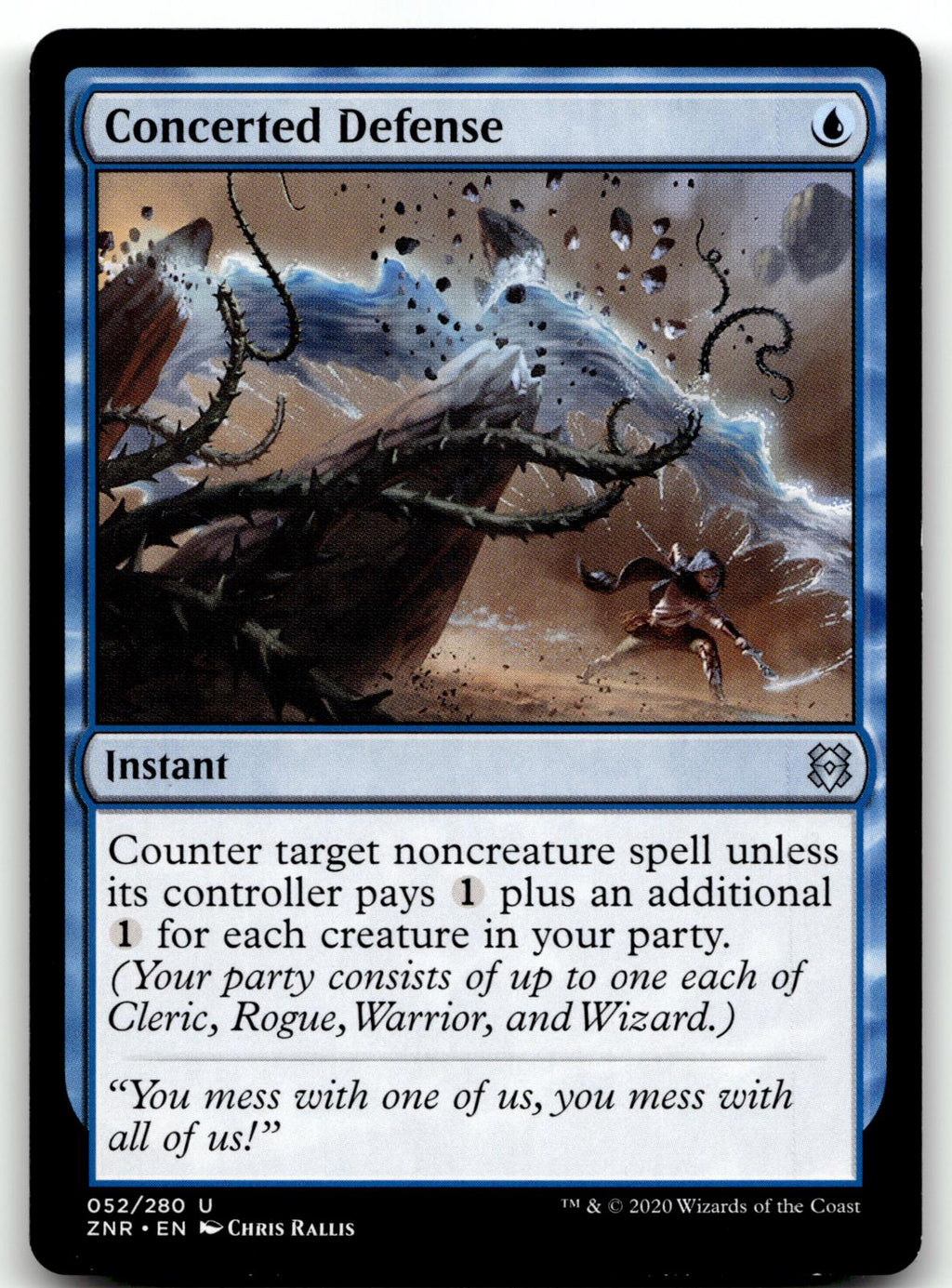 Concerted Defense 52 Uncommon Zendikar Rising Magic: The Gathering Near Mint