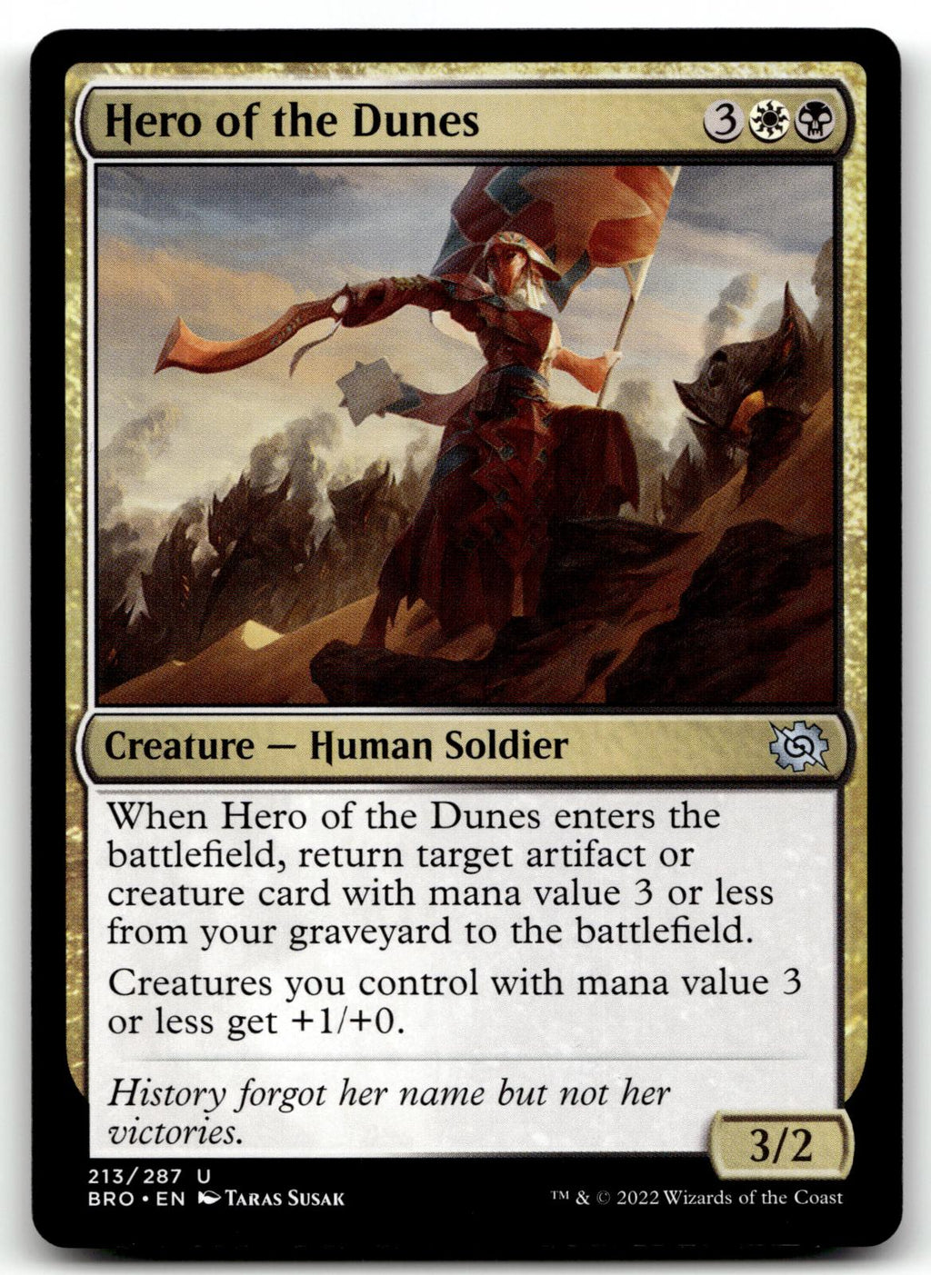 Hero of the Dunes 213 Uncommon The Brothers' War Magic: The Gathering Near Mint