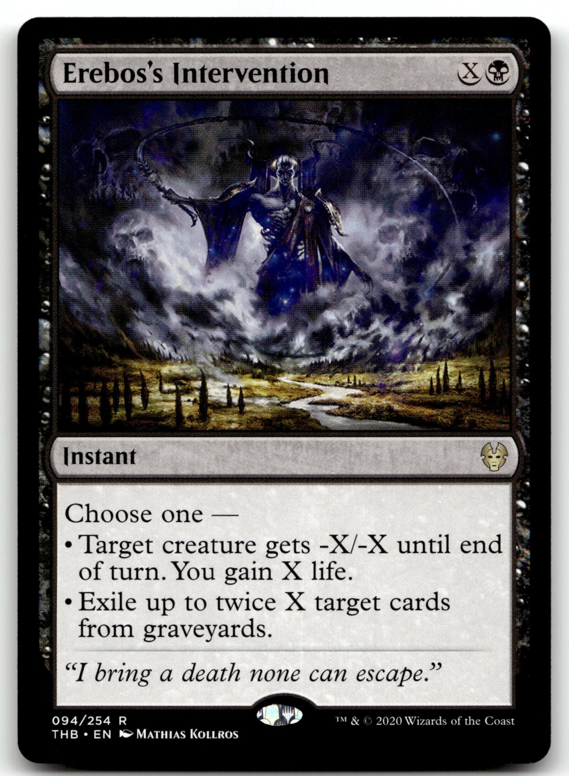 Erebos's Intervention 94 Rare Theros Beyond Death Magic: The Gathering Near Mint