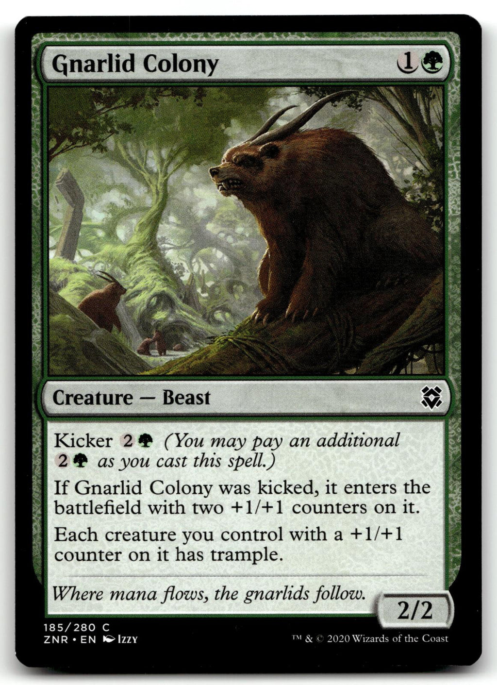 Gnarlid Colony 185 Common Zendikar Rising Magic: The Gathering Near Mint