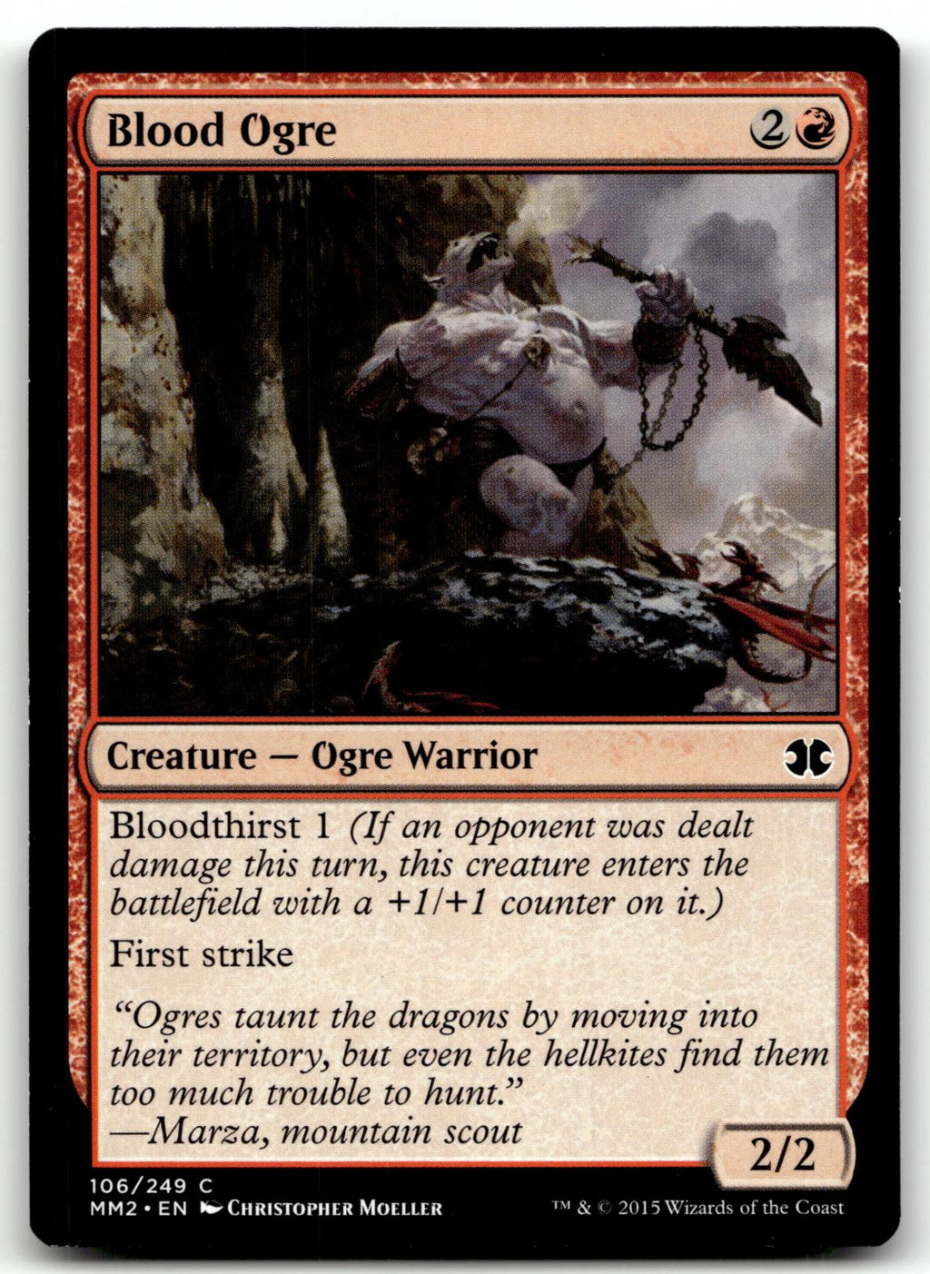 Blood Ogre 106 Common Modern Masters 2015 Magic: The Gathering Near Mint