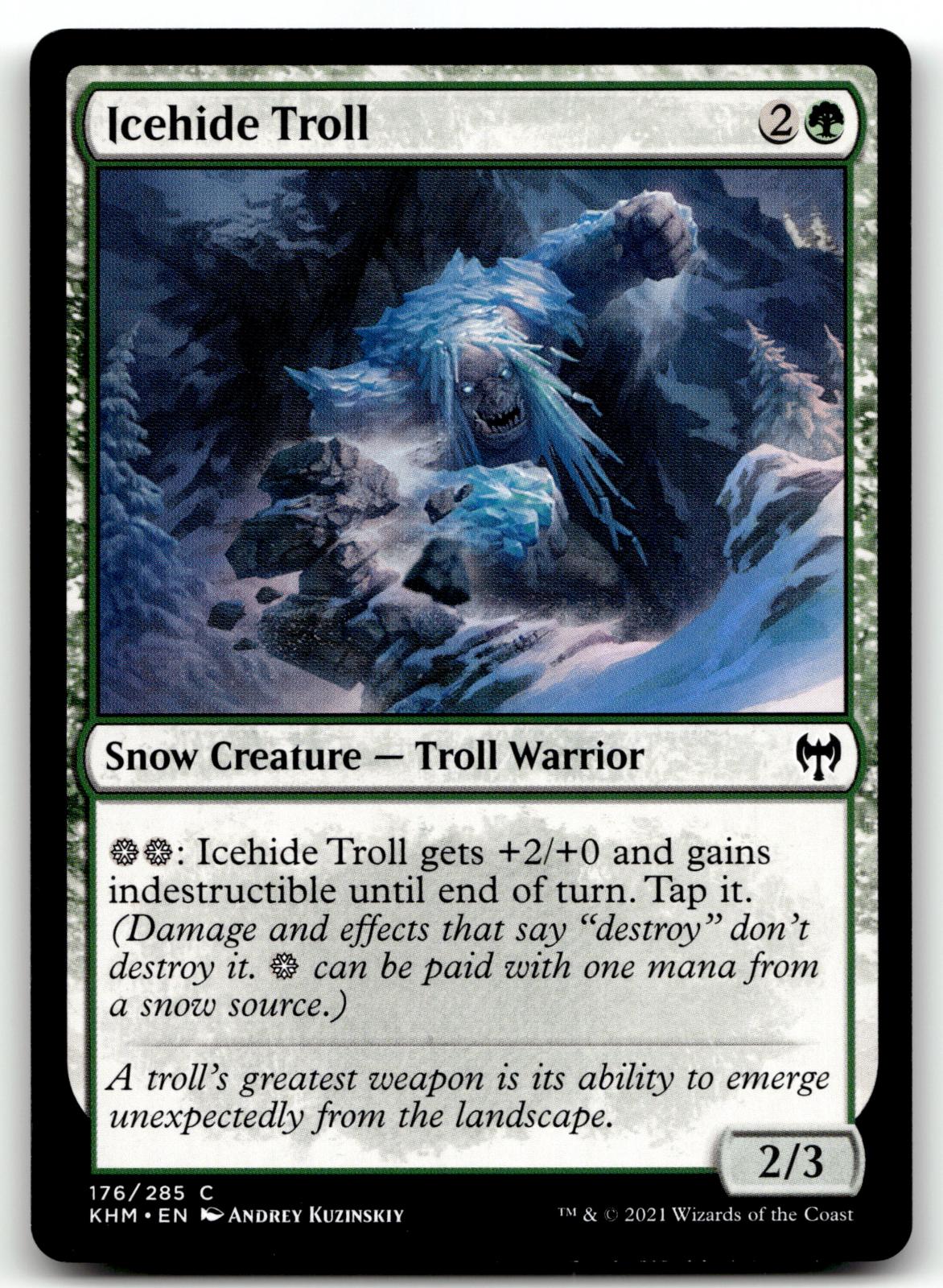 Icehide Troll 176 Common Kaldheim Magic: The Gathering Near Mint