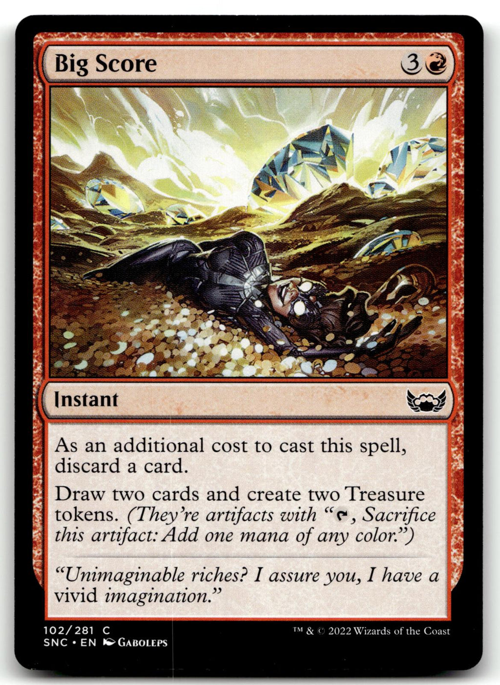 Big Score 102 Common Streets of New Capenna Magic: The Gathering Near Mint