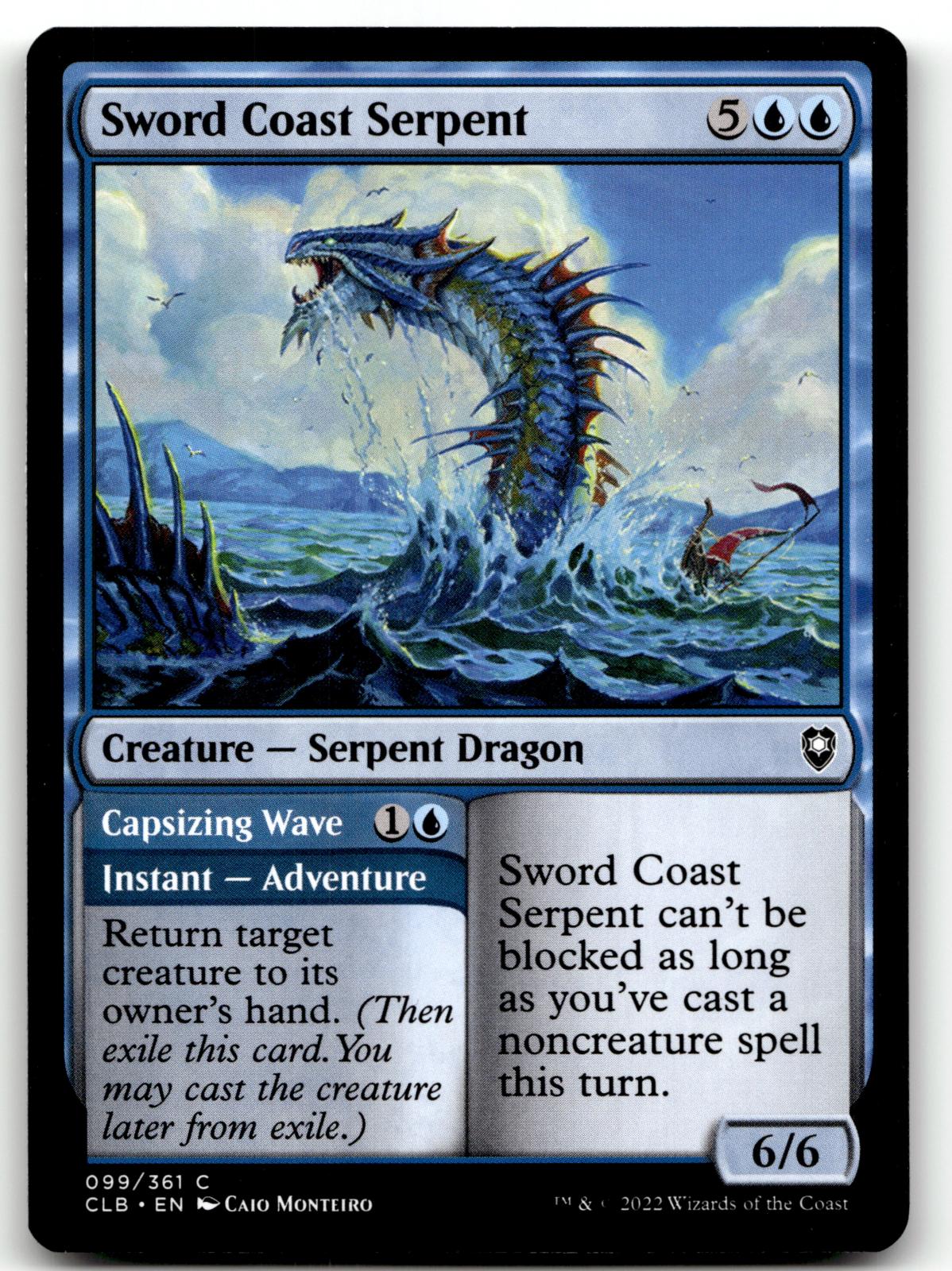 Sword Coast Serpent 99 Commander Legends: Battle for Baldur's Gate Magic: The Gathering NM
