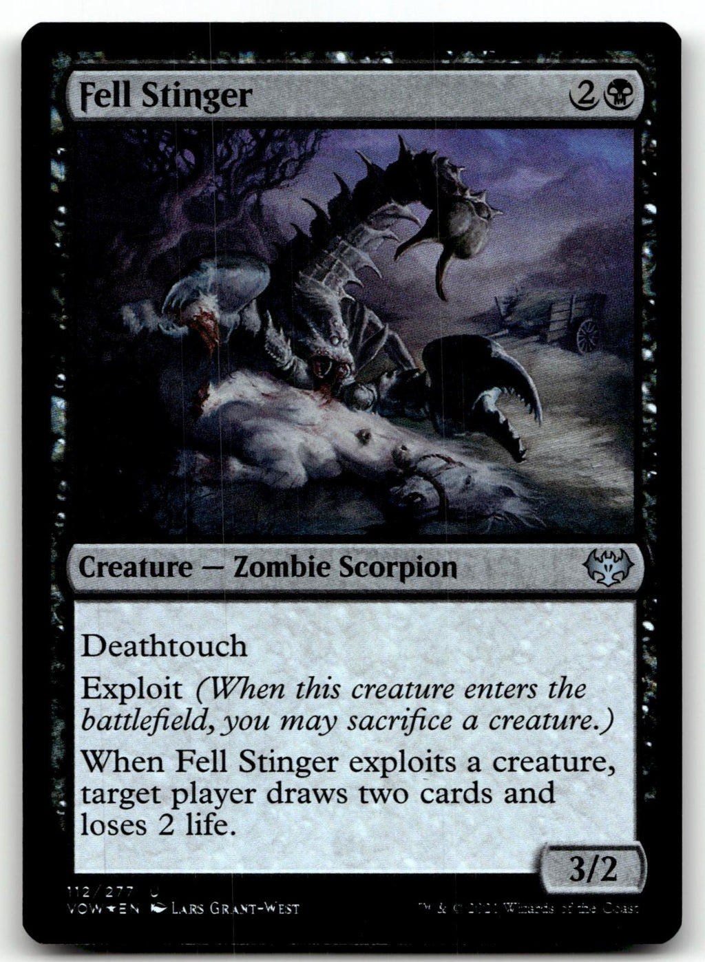 Fell Stinger 112 Uncommon Innistrad: Crimson Vow Magic: The Gathering Foil NM
