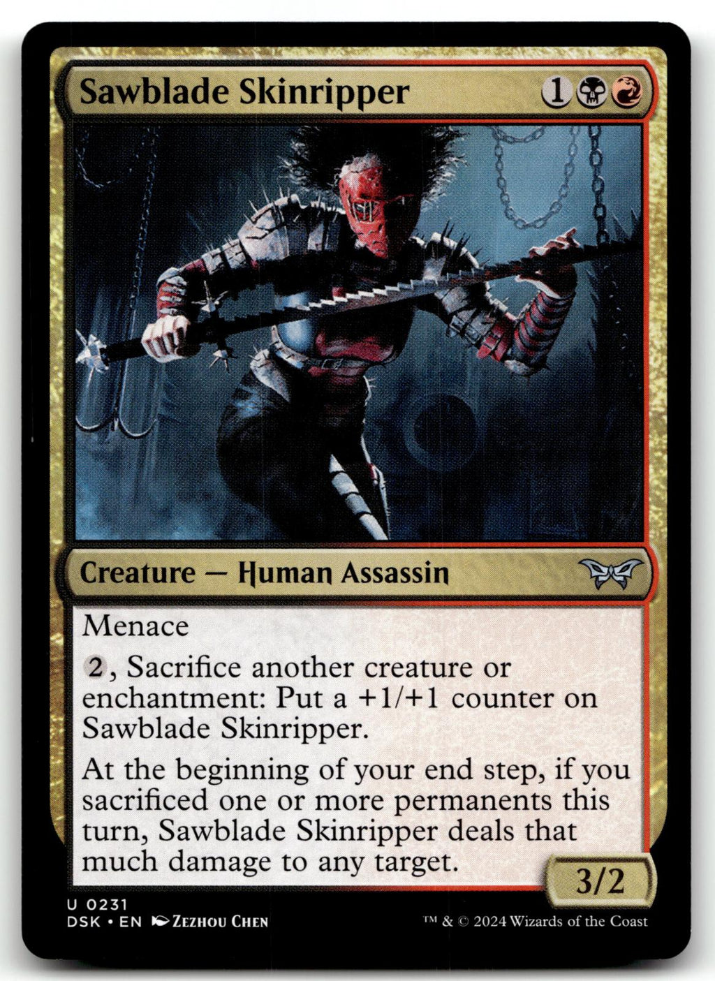 Sawblade Skinripper 231 Duskmourn: House of Horror Magic: The Gathering NM