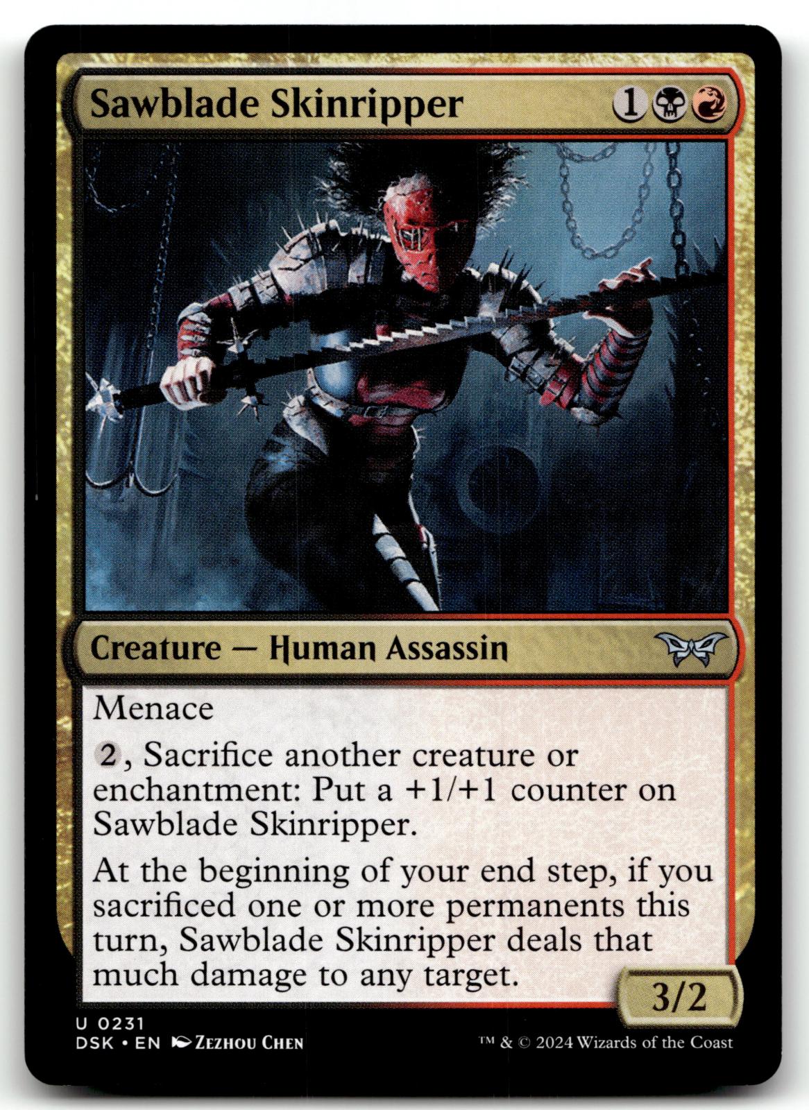 Sawblade Skinripper 231 Duskmourn: House of Horror Magic: The Gathering NM