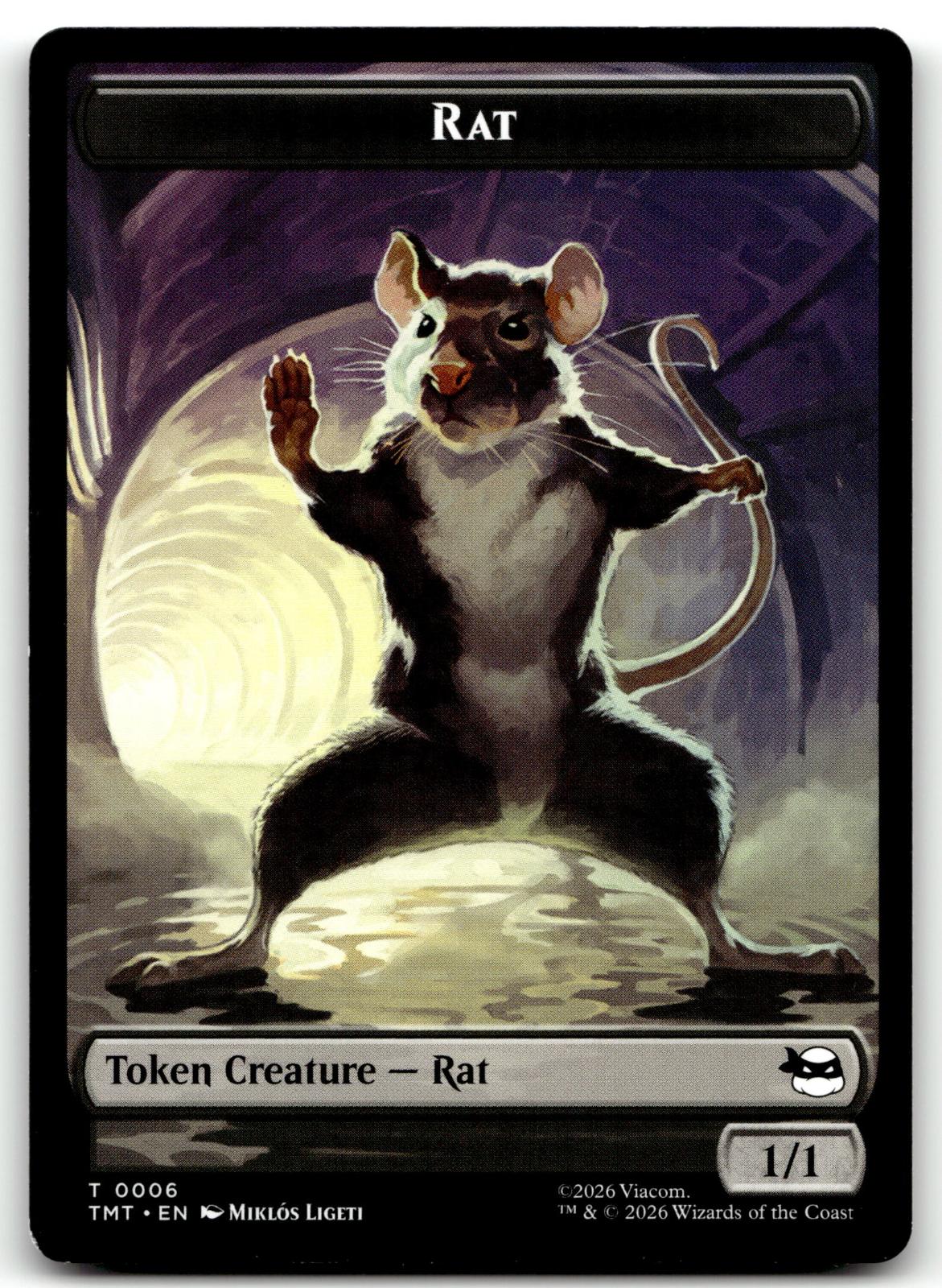 Clue // Rat Double-Sided Token 2 // 6 Commander: Teenage Mutant Ninja Turtles