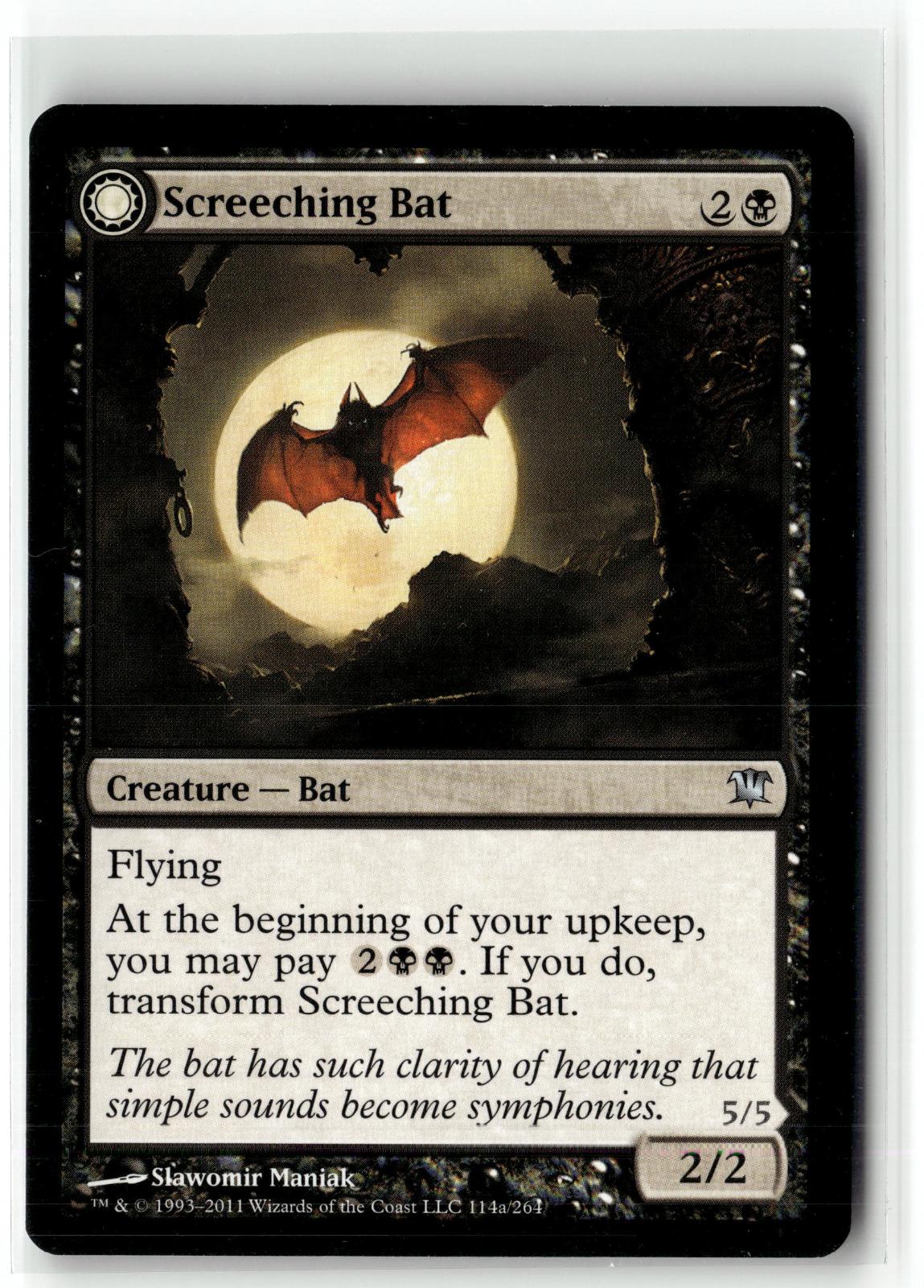 Screeching Bat 114 Uncommon Innistrad Magic: The Gathering Near Mint