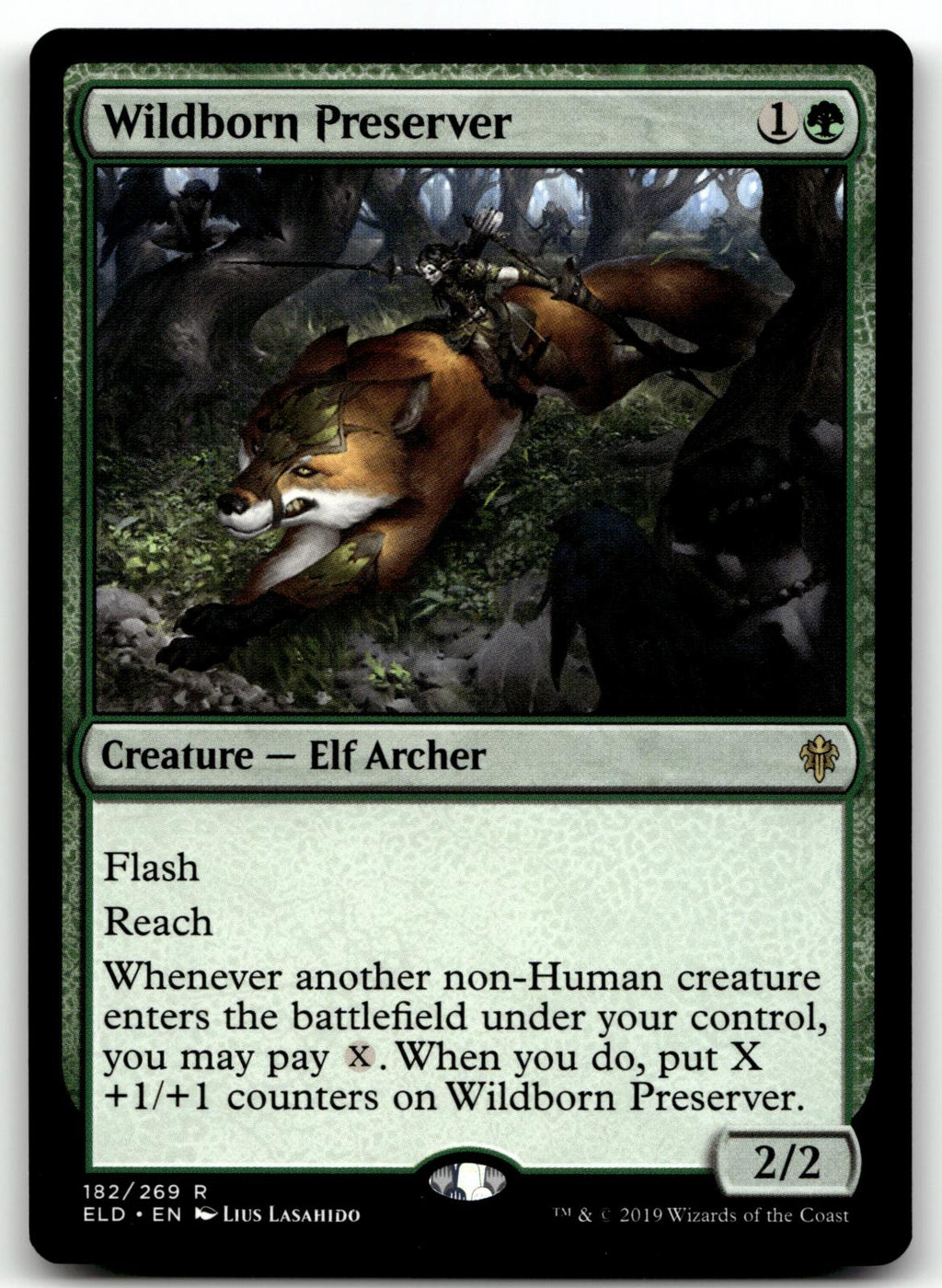 Wildborn Preserver 182 Rare Throne of Eldraine Magic: The Gathering Near Mint
